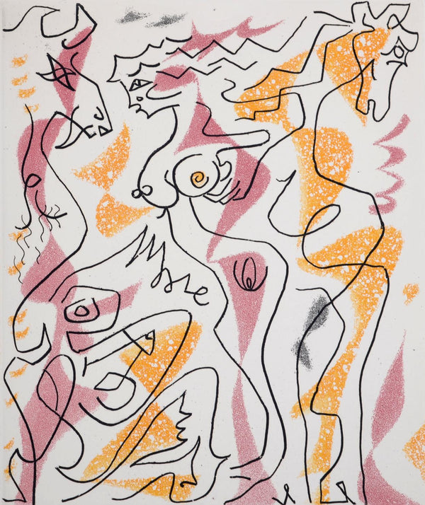 André Masson, Composition, Feuilles éparses, Limited Edition Etching