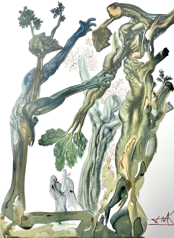 Salvador Dali, Hölle XIII (Field 189-200; Michler/Löpsinger 1039-1138), Die Göttliche Komödie, Signed, Limited Edition Woodcut