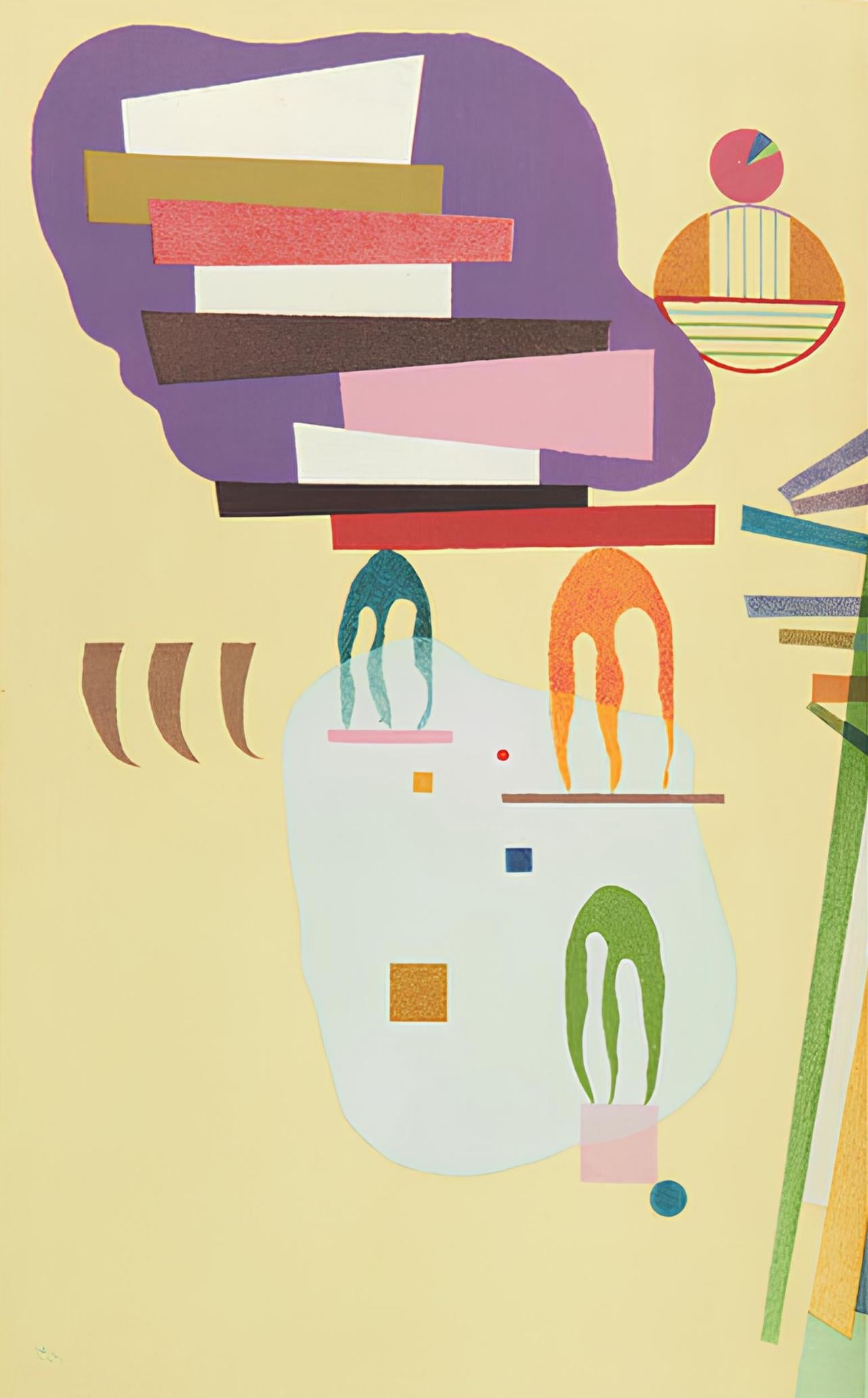 Wassily Kandinsky, Composition, Derrière le miroir, Limited Edition Lithograph