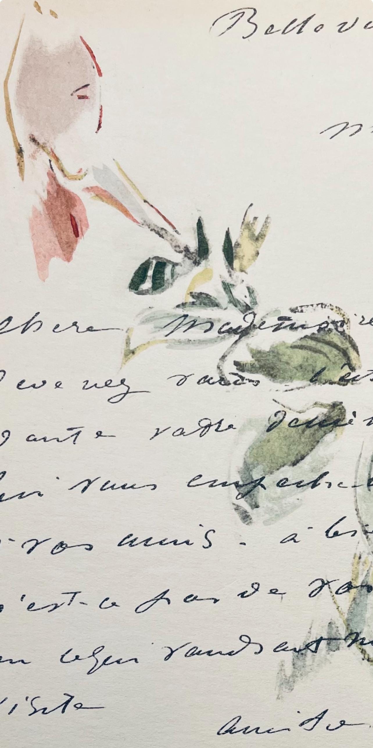Édouard Manet, Composition, Édouard Manet, Letters with Aquarelles, Limited Edition Lithograph