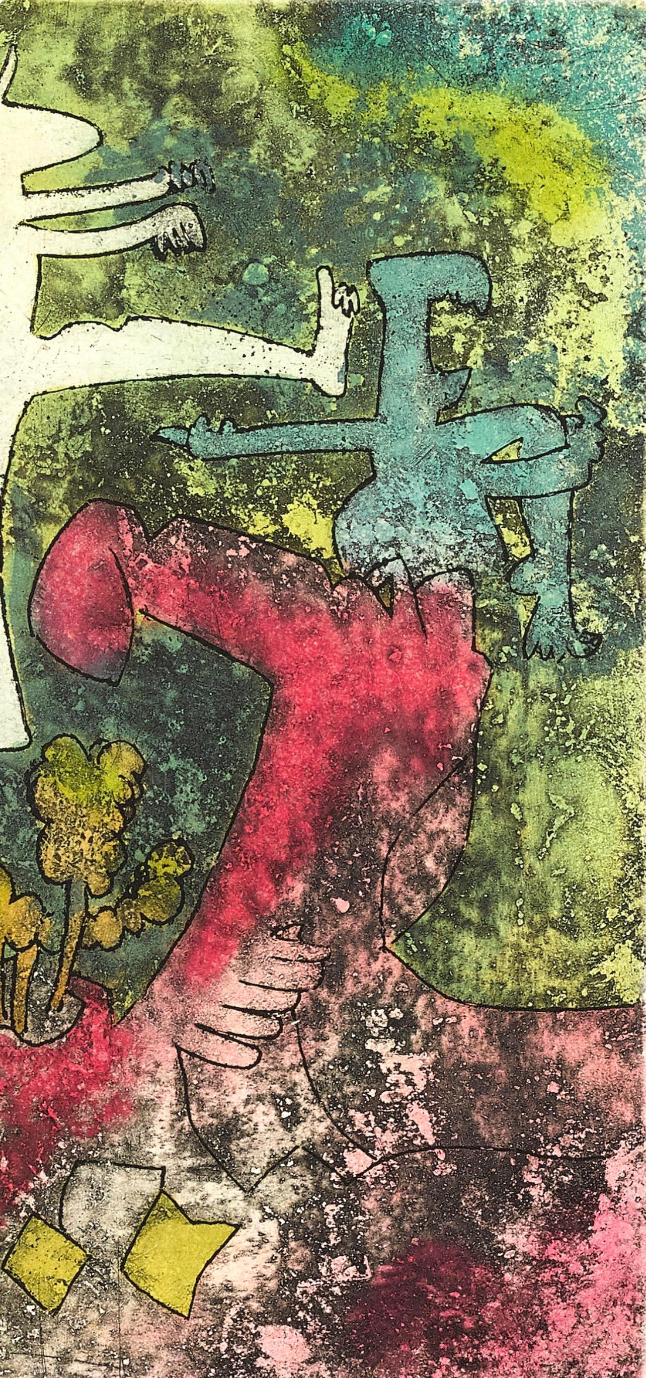 Roberto Matta, Composition (Sabatier 393), Centre Noeuds, Limited Edition Etching