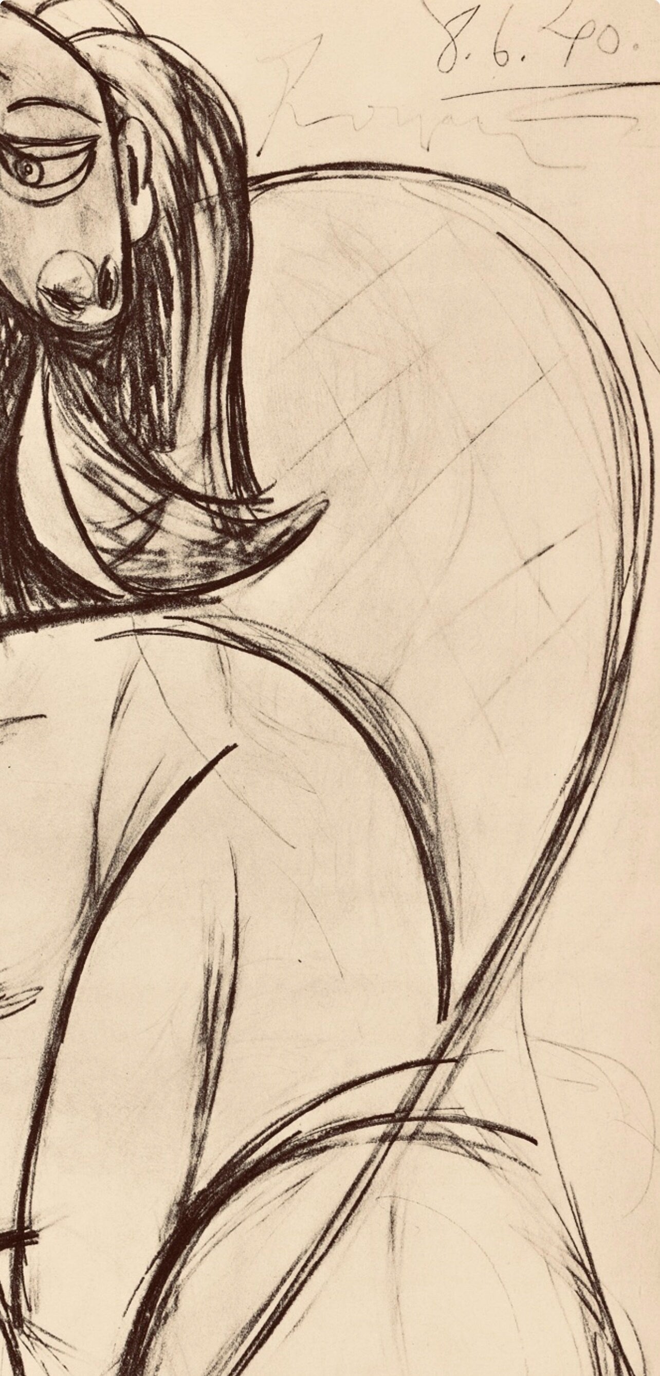 Pablo Picasso, Composition, Carnet de dessins de Picasso, Cahiers d’Art, Limited Edition Lithograph