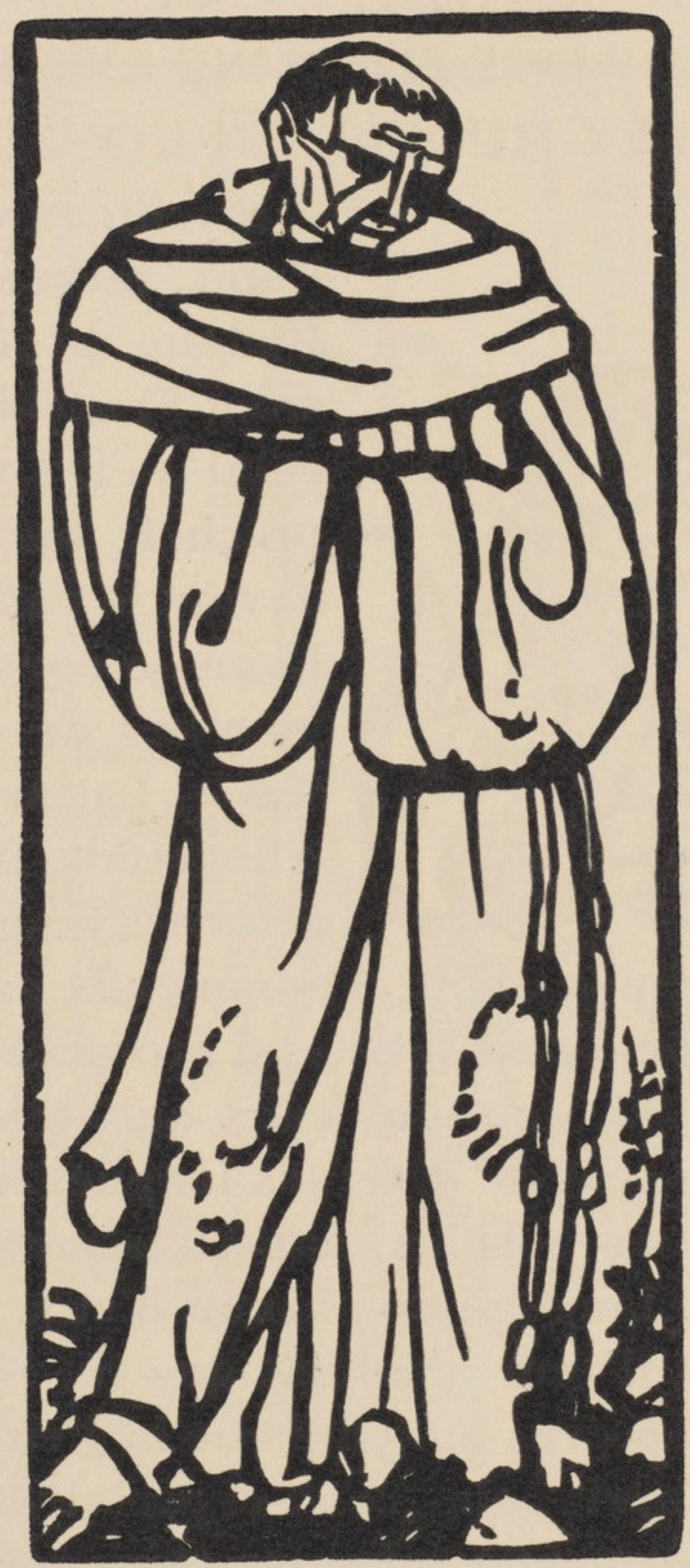 Émile Bernard, Composition (Morane, No. 100), Les Petites Fleurs de St. Françoise, Limited Edition Woodcut