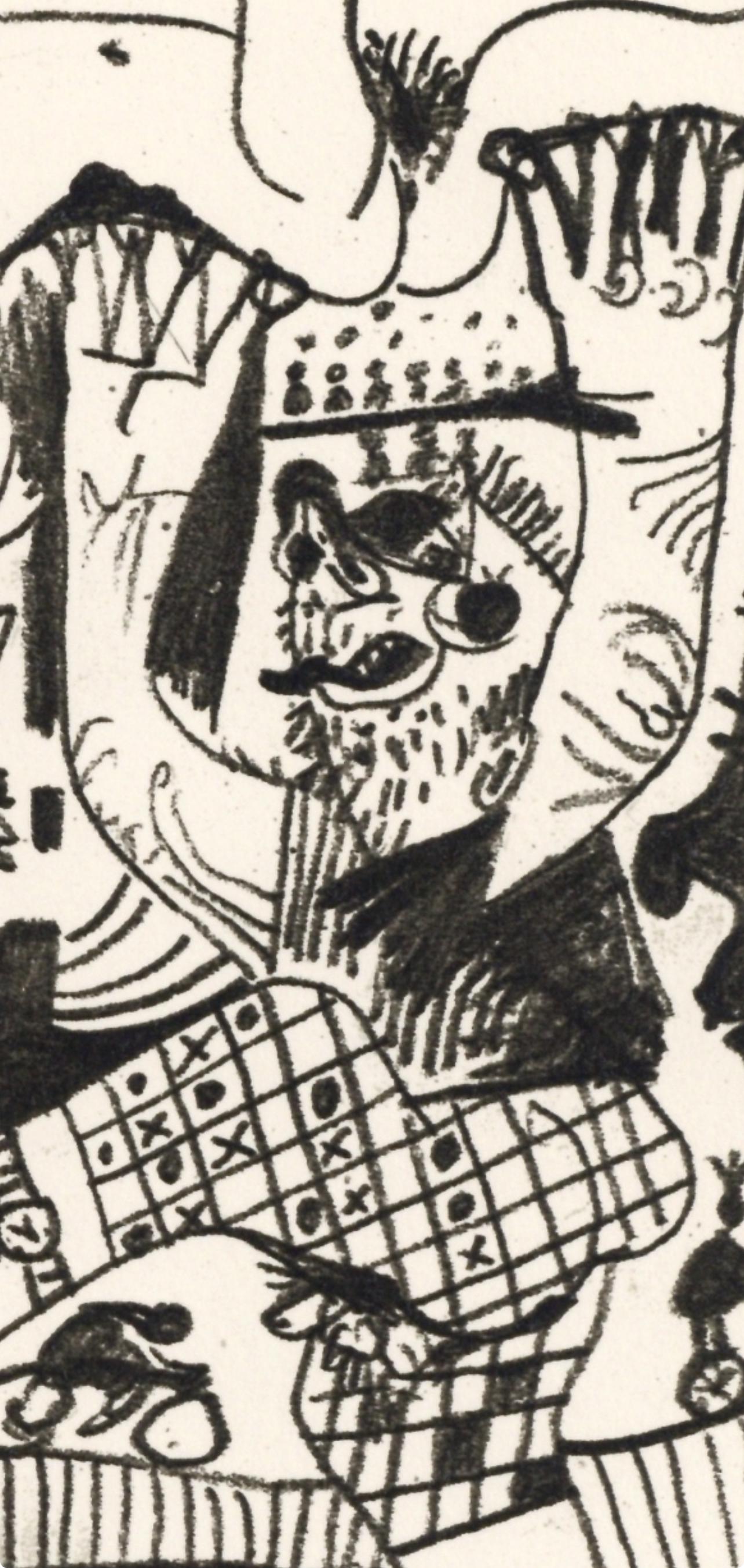 Pablo Picasso, Composition, Le Goût du Bonheur (Cramer 148; Bloch 2013), Limited Edition Mixed Media Lithograph