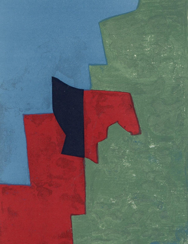 Serge Poliakoff, Composition rouge, verte (Poliakoff/Schneider 32), XXe siècle, Limited Edition Lithograph