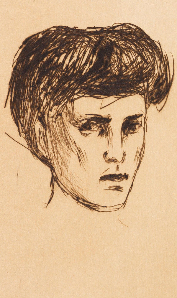 Edvard Munch, Kvinnehode (Schiefler 259; Woll 288), Limited Edition Etching