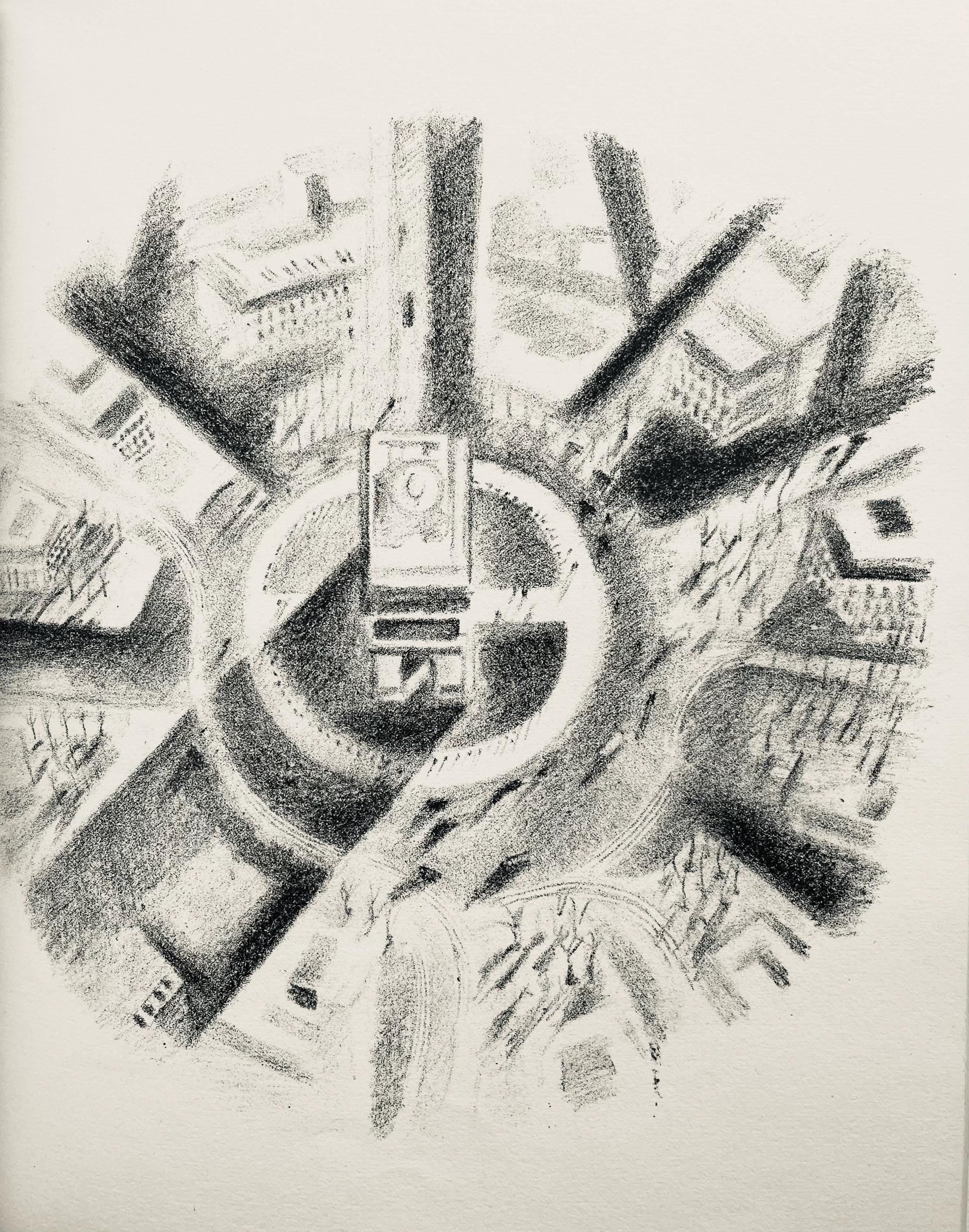 Robert Delaunay, La place de l'Étoile (Habasque 720-728), Allo! Paris!, Limited Edition Lithograph