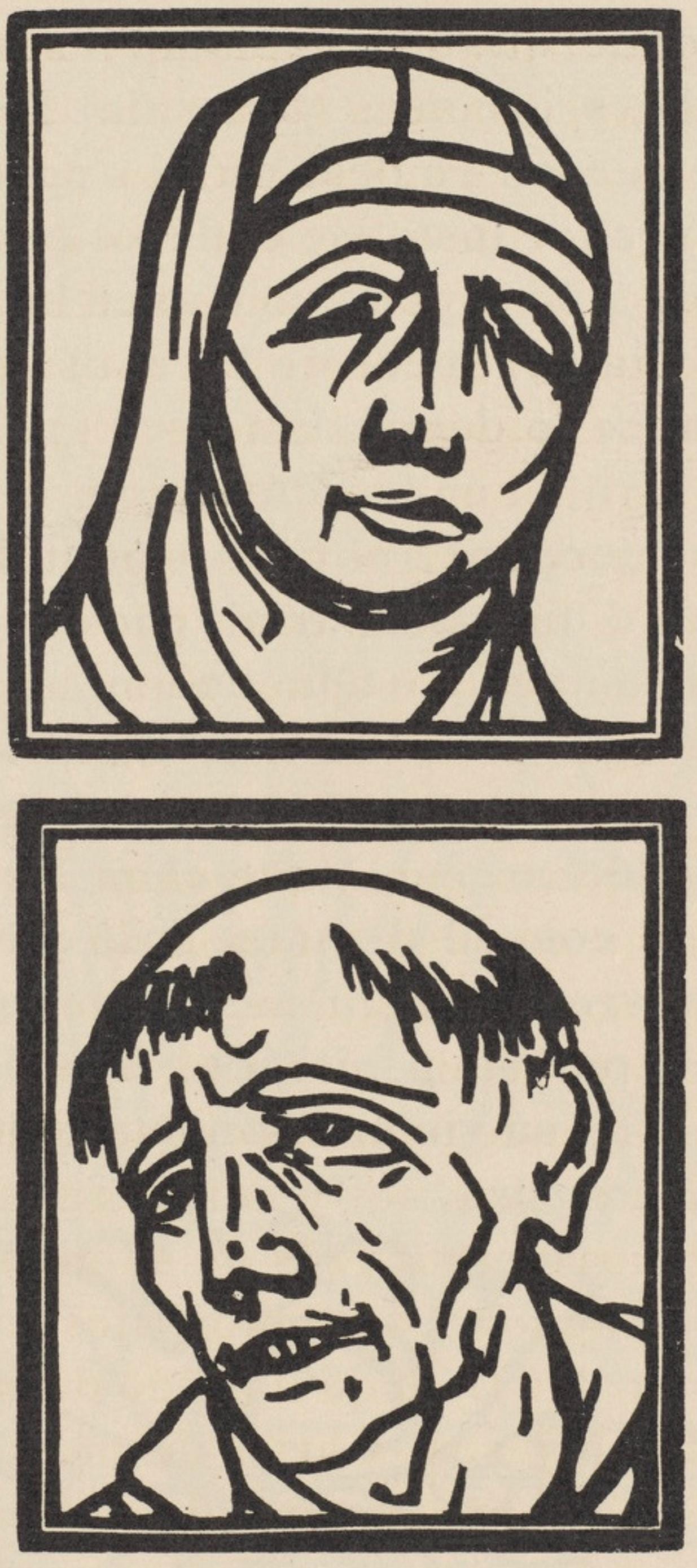 Émile Bernard, Composition (Morane, No. 100), Les Petites Fleurs de St. Françoise, Limited Edition Woodcut