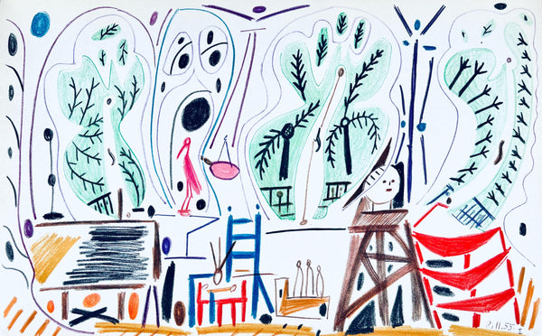 Pablo Picasso, Composition (Cramer 101), Carnet de la Californie, Limited Edition Lithograph