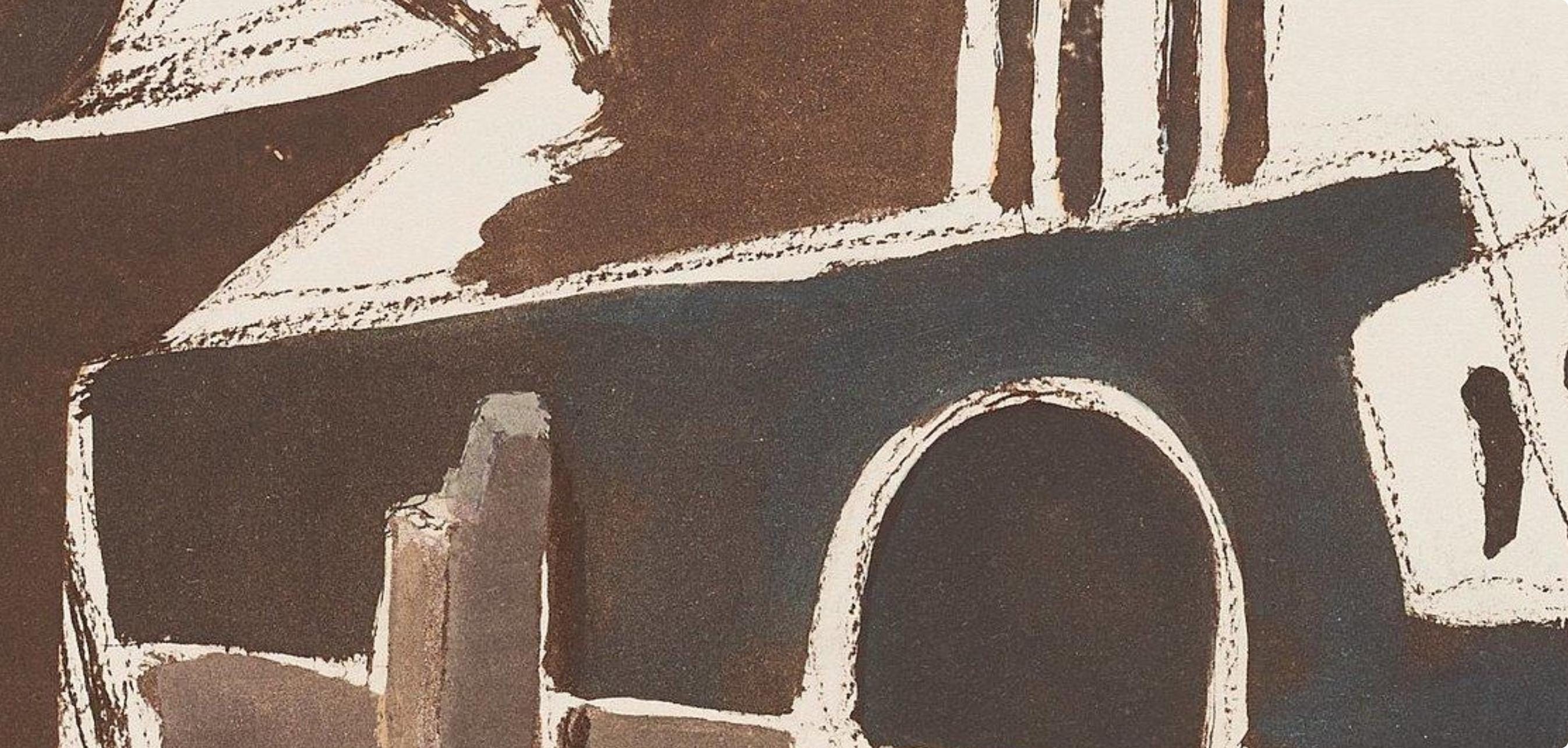 Georges Braque, Composition, Braque Espaces, 13 Dessins, Lavis, Aquarelles, Limited Edition Lithograph