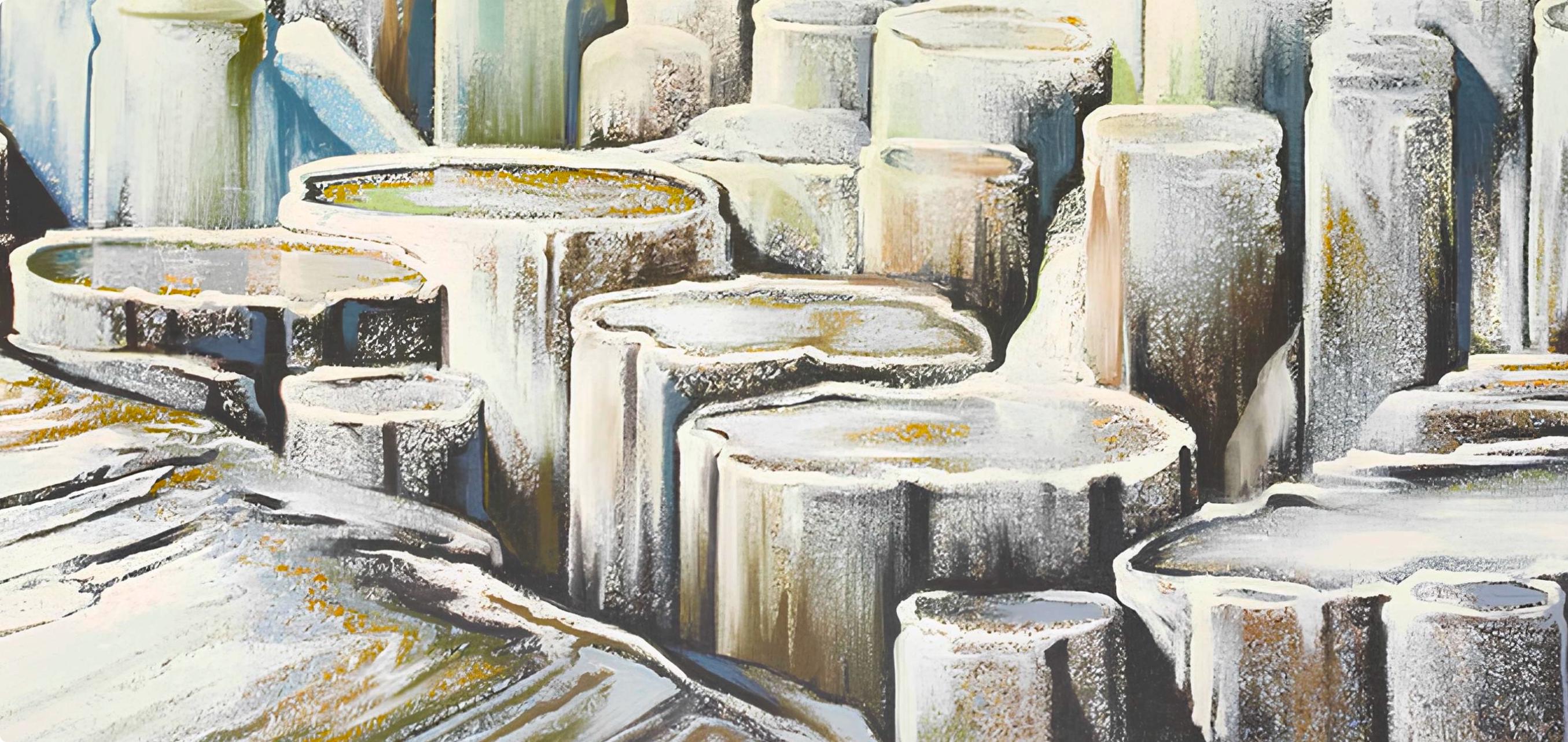 Lowell Nesbitt, Impossible Series (Mountain in Winter), Original Painting (78 x 104 inches)