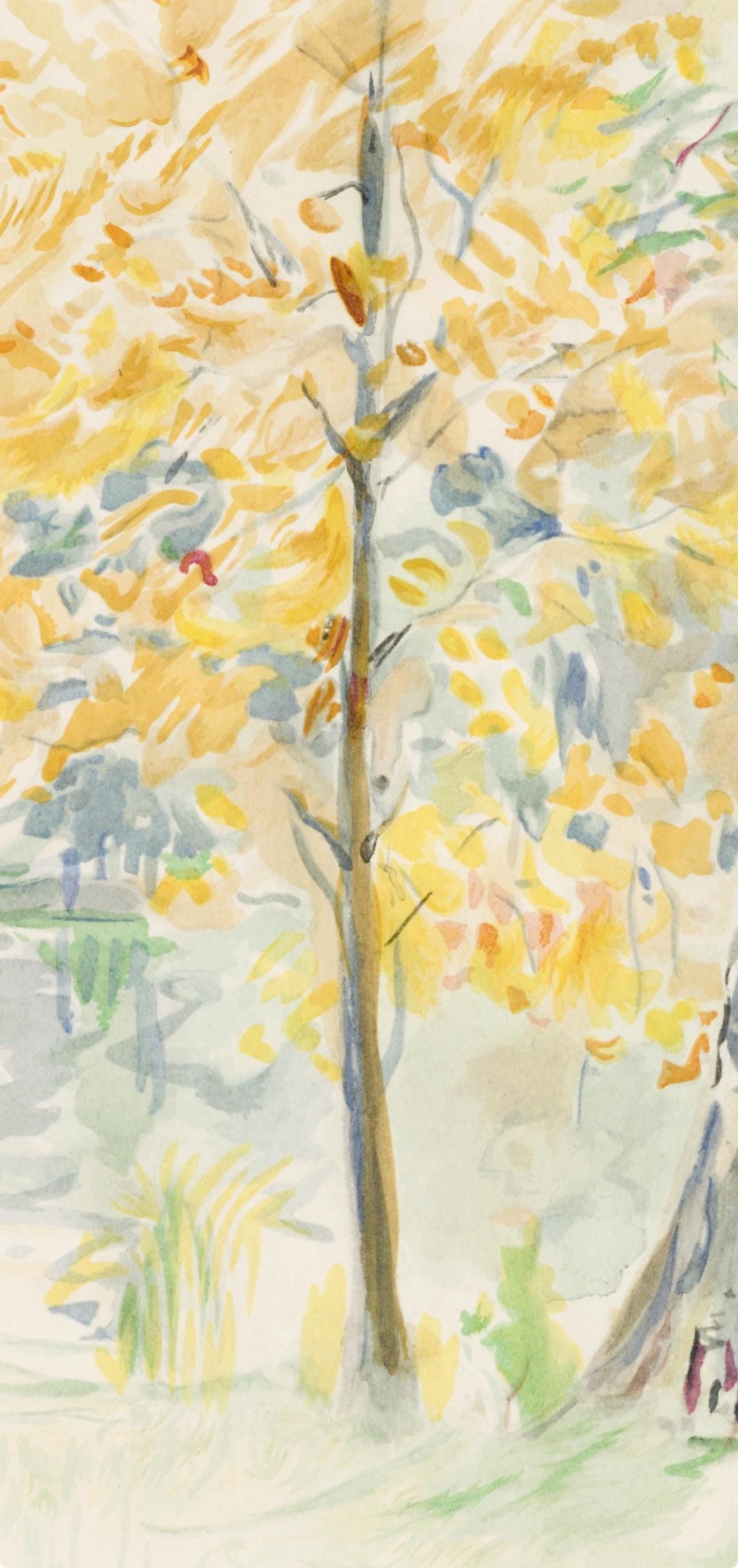 Berthe Morisot, Arbres roux, Berthe Morisot Seize Aquarelles, Limited Edition Lithograph