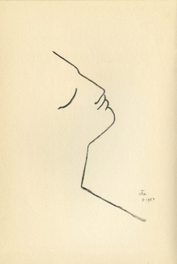 Jean Cocteau, Composition, Sous le Manteau de Feu, Limited Edition Lithograph