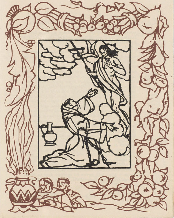 Émile Bernard, Composition (Morane, No. 100), Les Petites Fleurs de St. Françoise, Limited Edition Woodcut