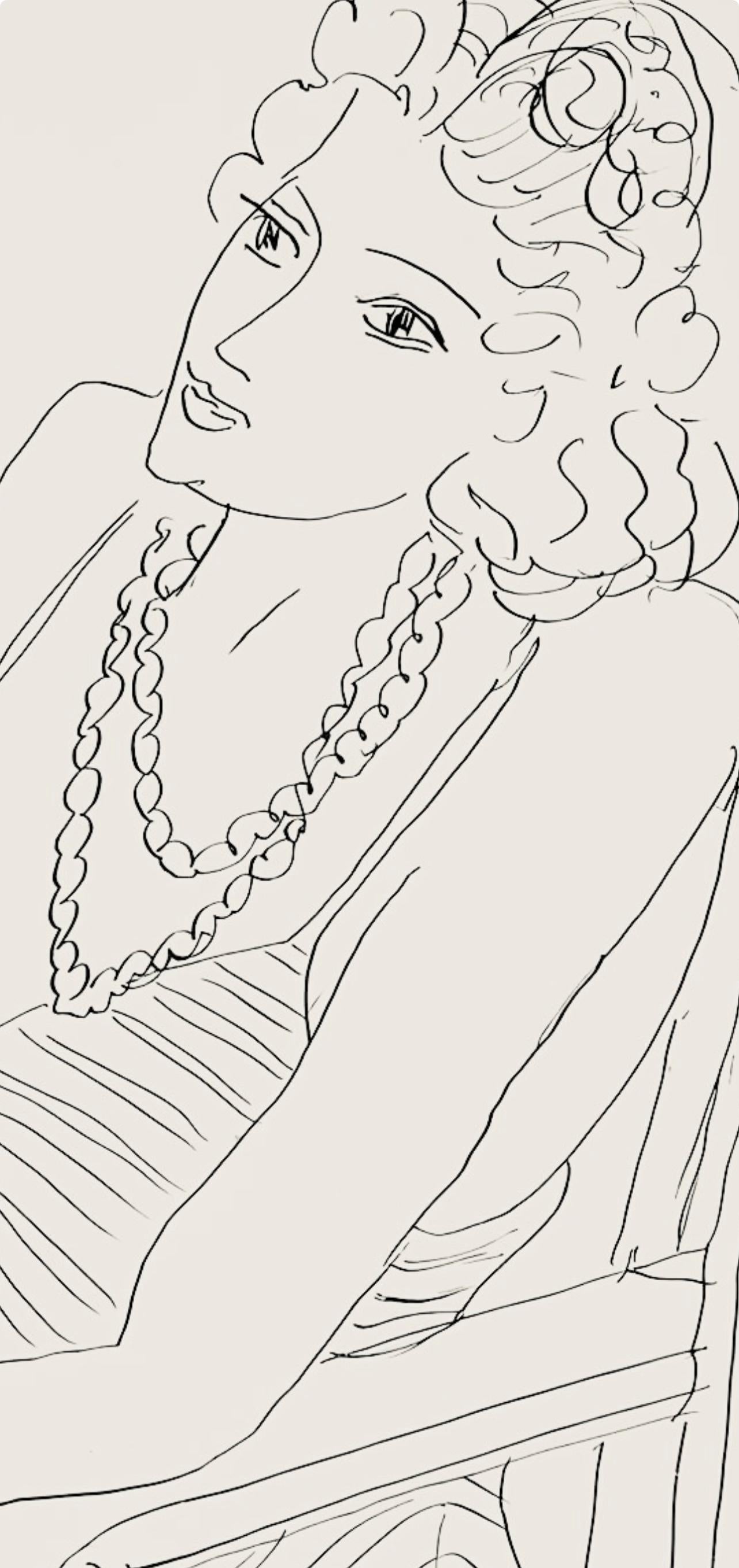 Henri Matisse, Série P, var. 3 (Duthuit 9), Henri Matisse, Dessins, Thèmes et variations, Limited Edition Lithograph