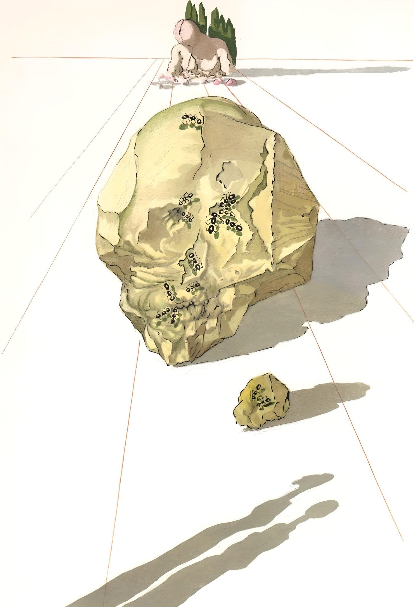 Salvador Dali, Ugolino and Ruggieri (Michler/Löpsinger 1039-1138; Field 189-200), La Divine Comédie, Limited Edition Woodcut