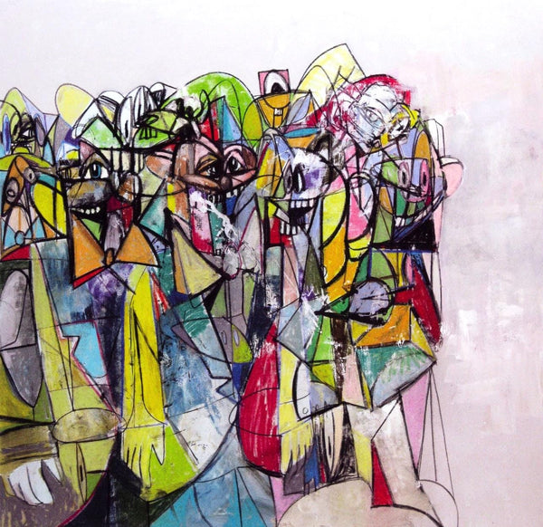 George Condo, Compression II, Drawing Paintings, Limited Edition Four Color Process Print