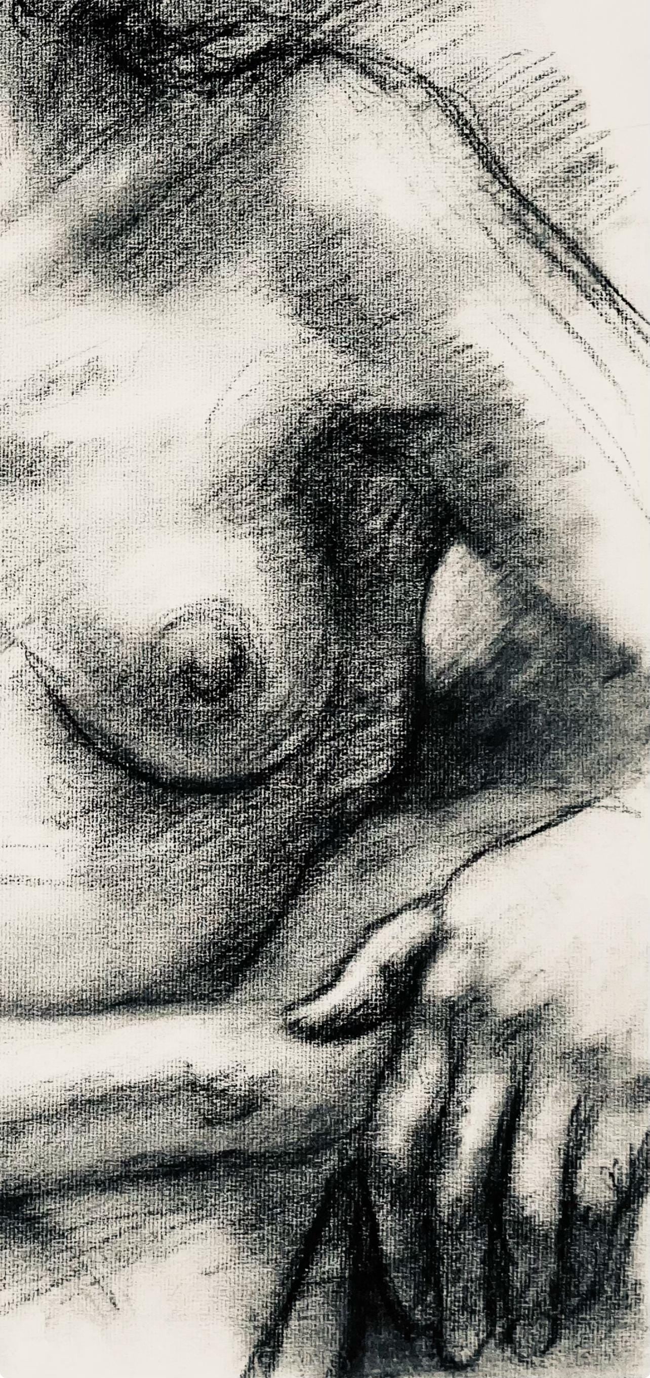 Ian Hornak, Renaissance Female Nude Figure Study, 1963, Original Drawing