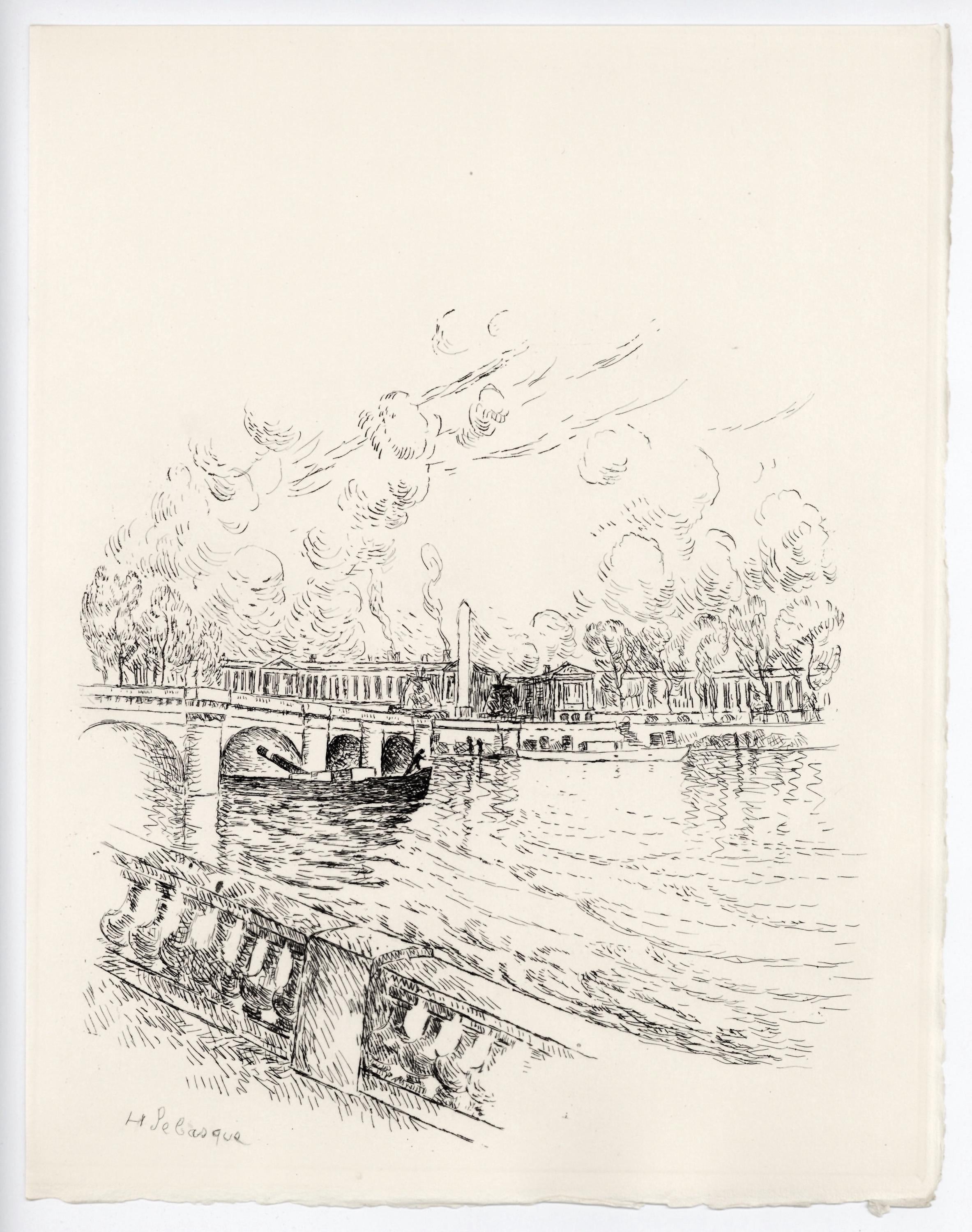 Henri Lebasque, Quai d'Orsay, A La gloire à Paris, Limited Edition Etching