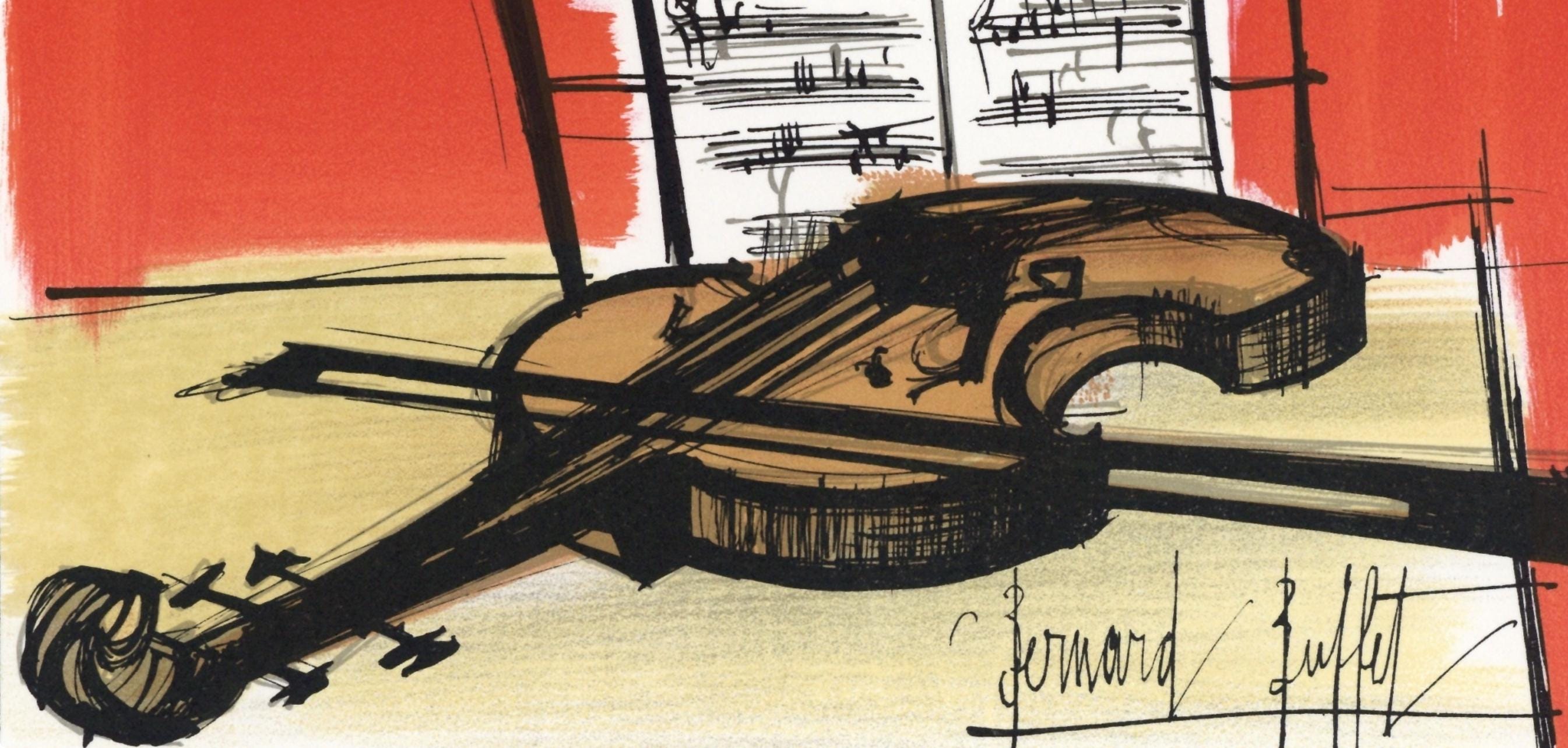 Bernard Buffet, Composition, Lettre à mon peintre Raoul Dufy, Limited Edition Lithograph
