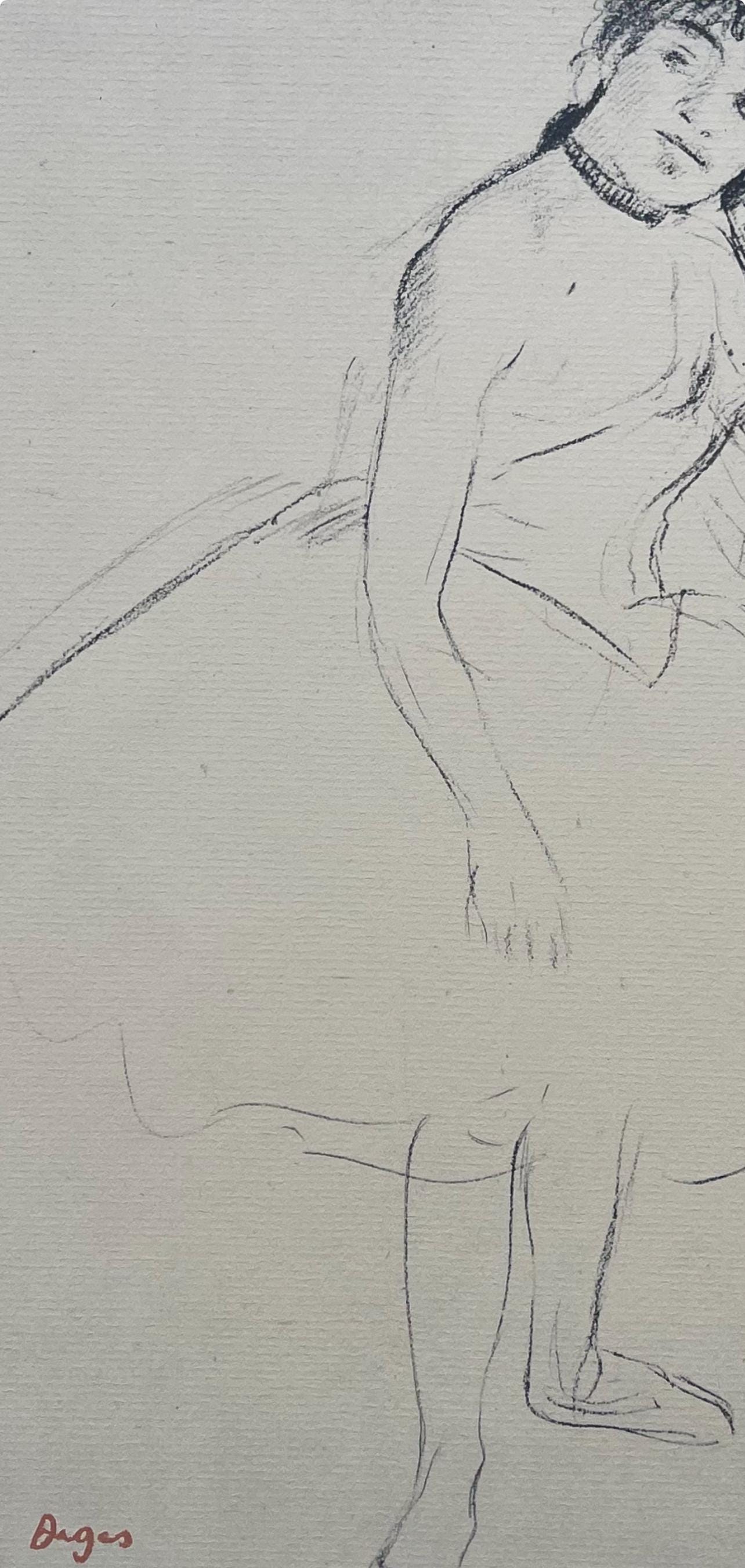 Edgar Degas, Dancer touching her earring, Ten Ballet Sketches, Limited Edition Lithograph