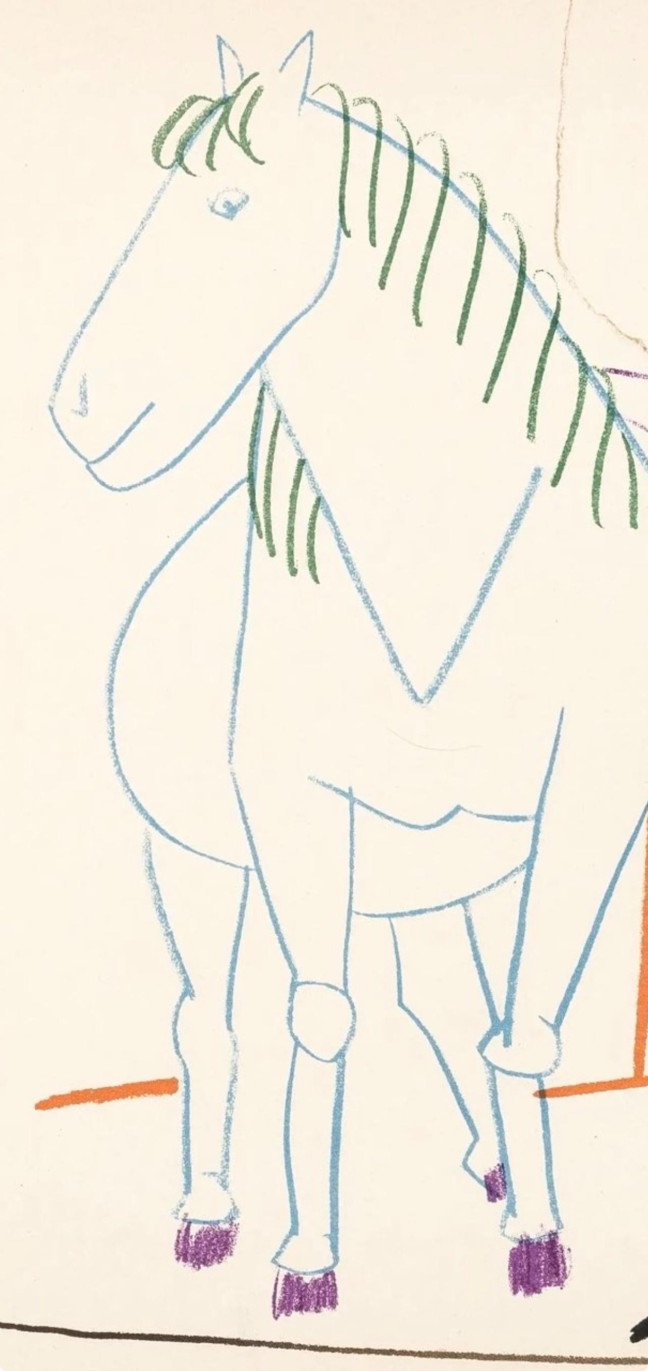Pablo Picasso, Composition, Picasso and the Human Comedy, Verve: Revue Artistique et Littéraire, Limited Edition Lithograph