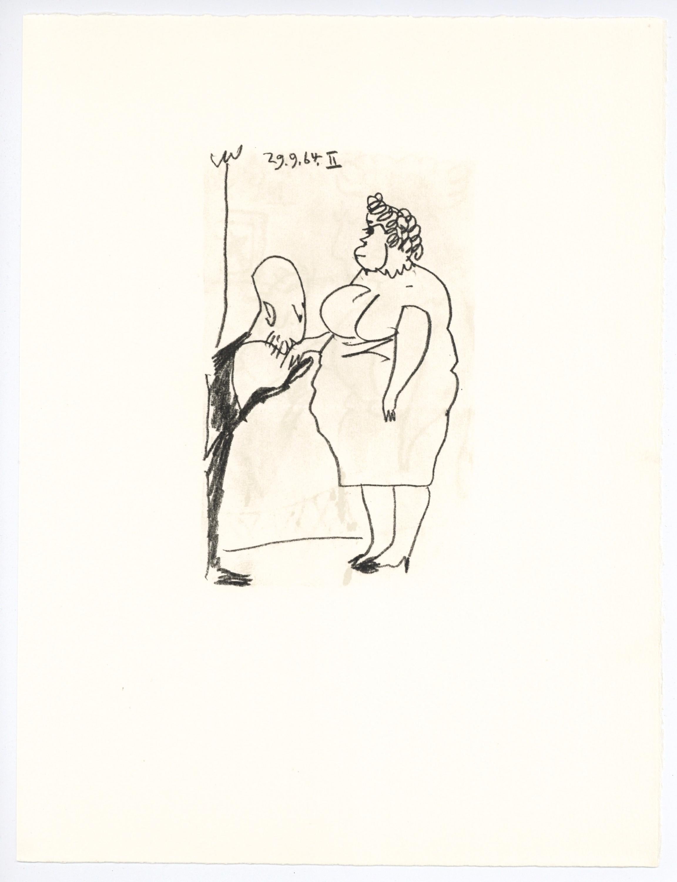Pablo Picasso, Composition, Le Goût du Bonheur (Cramer 148; Bloch 2013), Limited Edition Mixed Media Lithograph