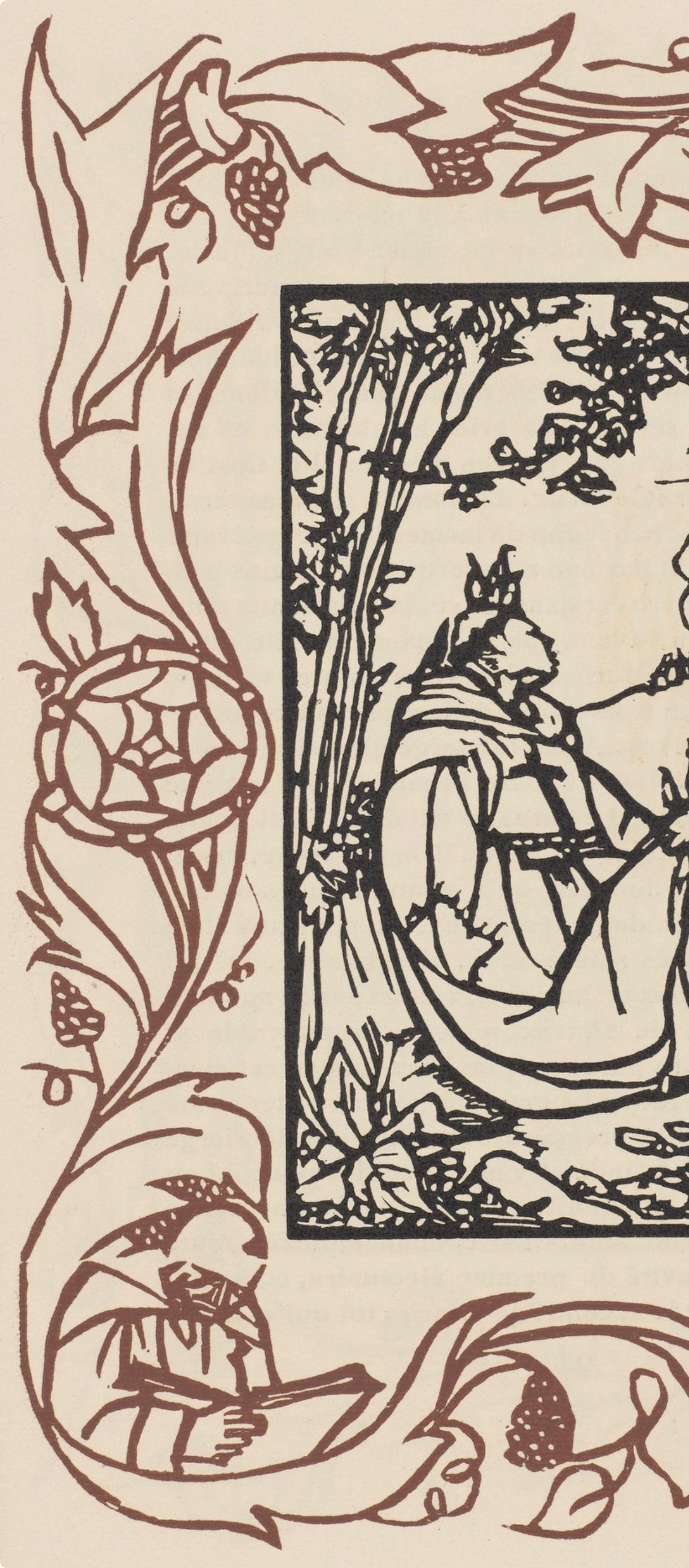 Émile Bernard, Composition (Morane, No. 100), Les Petites Fleurs de St. Françoise, Limited Edition Woodcut
