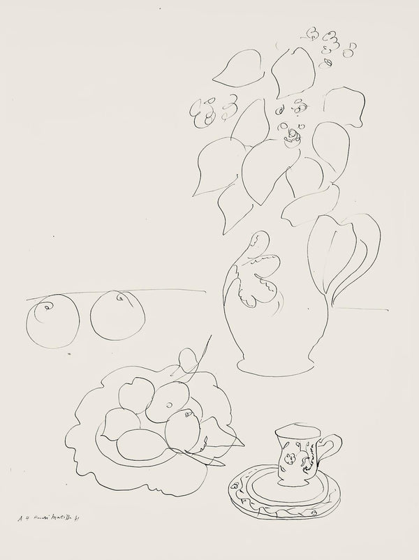 Henri Matisse, Série A, var. 4 (Duthuit 9), Henri Matisse, Dessins, Thèmes et variations, Limited Edition Lithograph