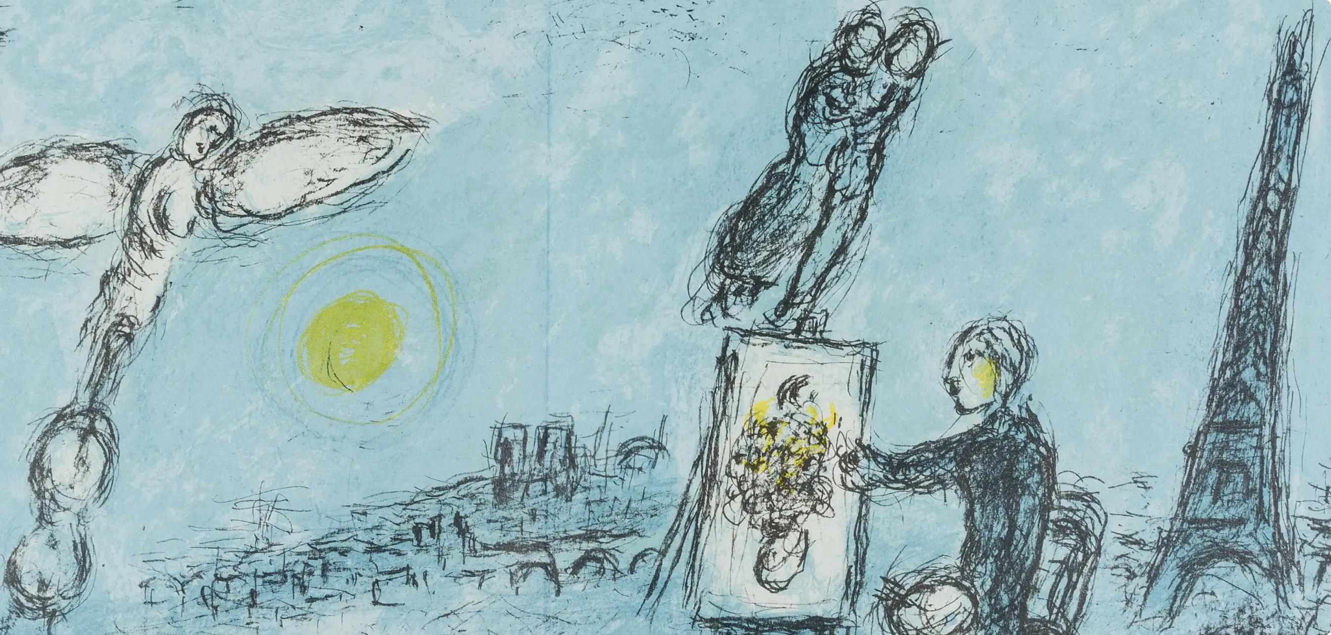 Marc Chagall, Composition (Cramer 111; Mourlot 992), Derrière le miroir, Limited Edition Lithograph