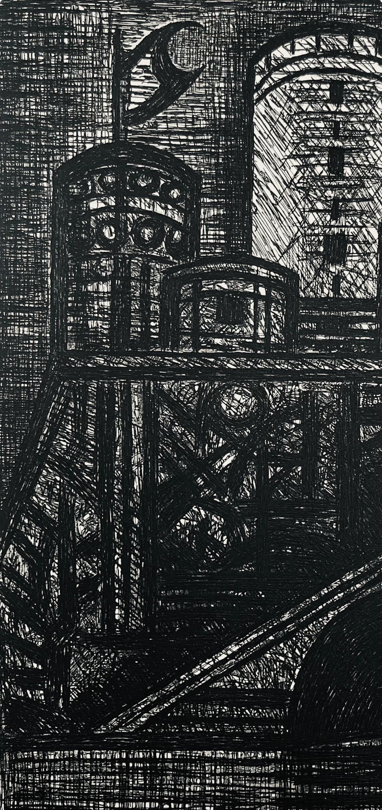 Marcel Gromaire, Le Donjon De Dunsinane, Scène XX, Shakespeare, Macbeth, Eaux-fortes de Gromaire, Limited Edition Etching