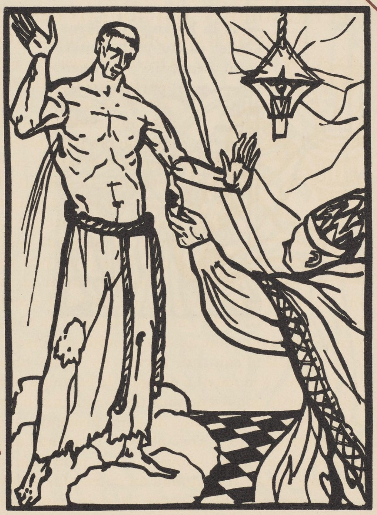 Émile Bernard, Composition (Morane, No. 100), Les Petites Fleurs de St. Françoise, Limited Edition Woodcut