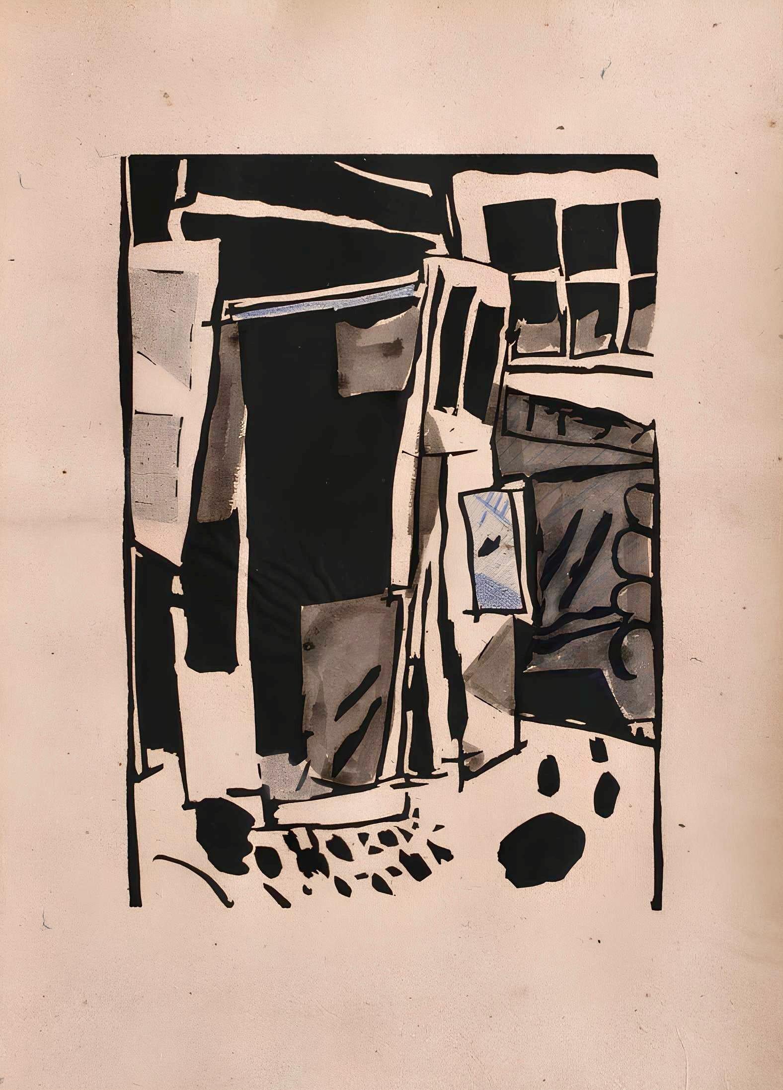 Jean Pougny, Composition, Pougny, dix linogravures originales, 1914-1920, Limited Edition Linocut