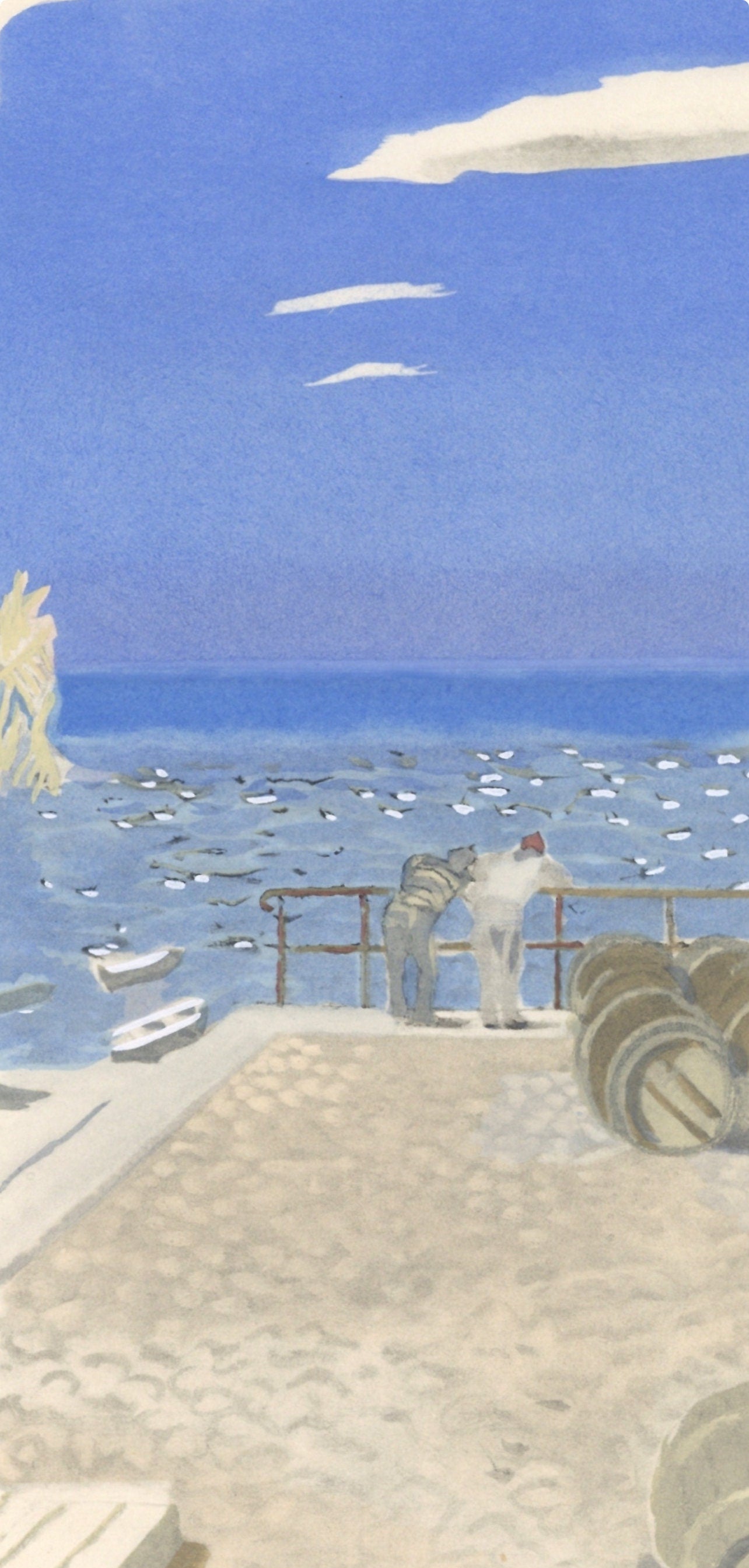 Maurice Brianchon, Voyage du Vin, Vins, Fleurs et Flammes, Limited Edition Lithograph