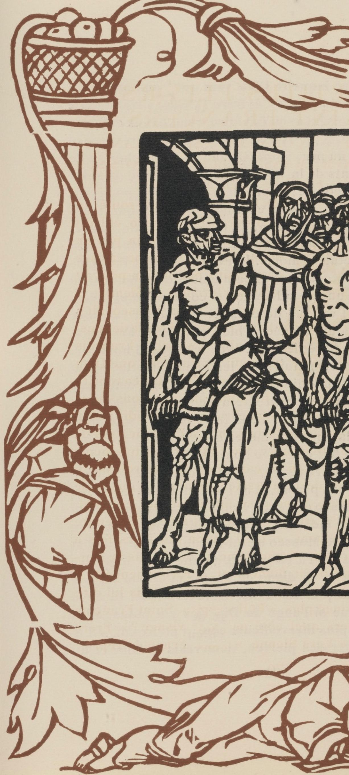 Émile Bernard, Composition (Morane, No. 100), Les Petites Fleurs de St. Françoise, Limited Edition Woodcut