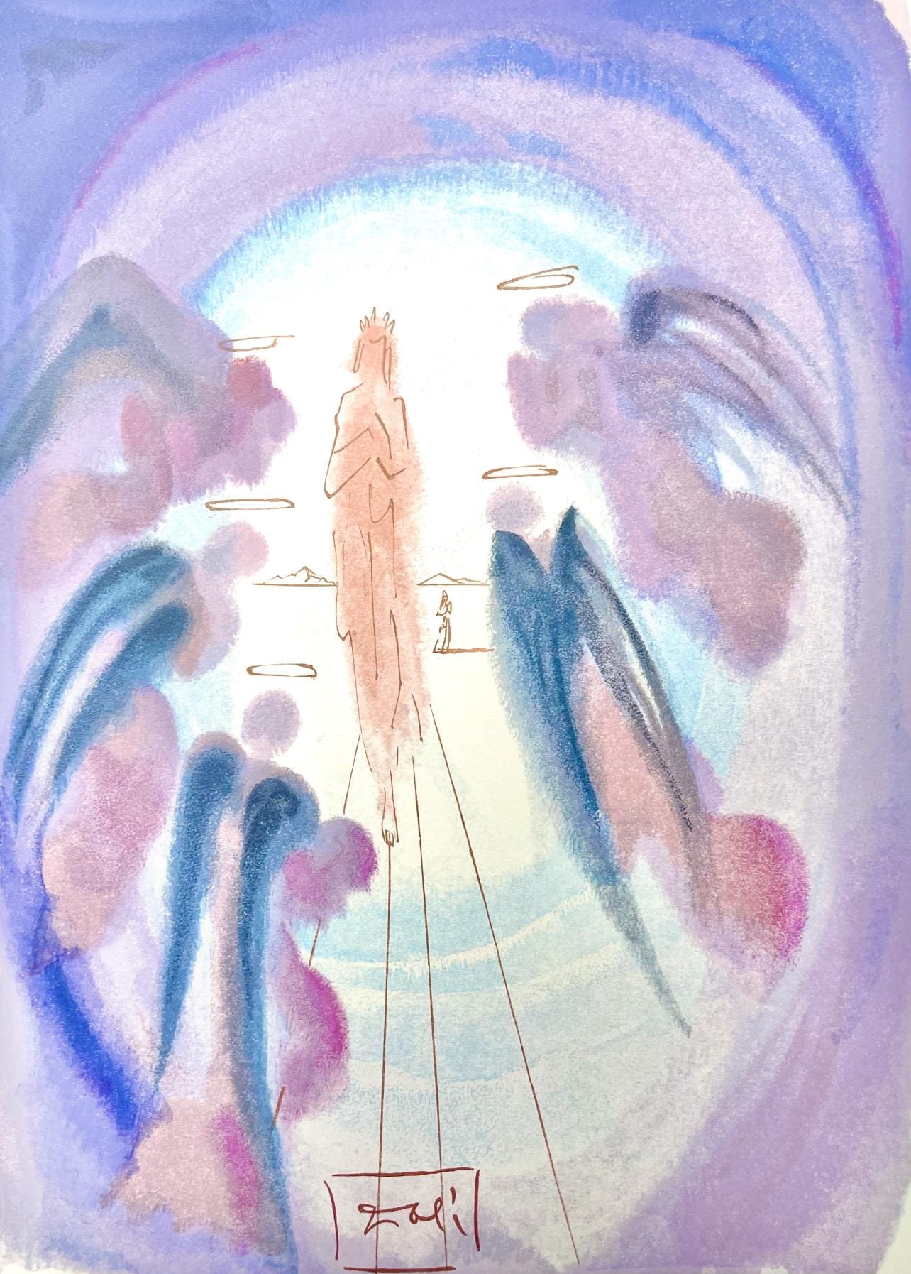 Salvador Dali, Paradies XXV (Field 189-200; Michler/Löpsinger 1039-1138), Die Göttliche Komödie, Signed, Limited Edition Woodcut