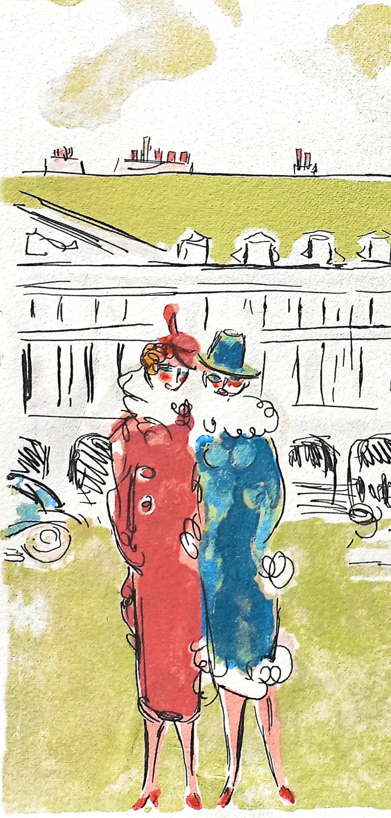 Kees Van Dongen, Place Vendôme, Au Temps de Paris Seine, Limited Edition Lithograph