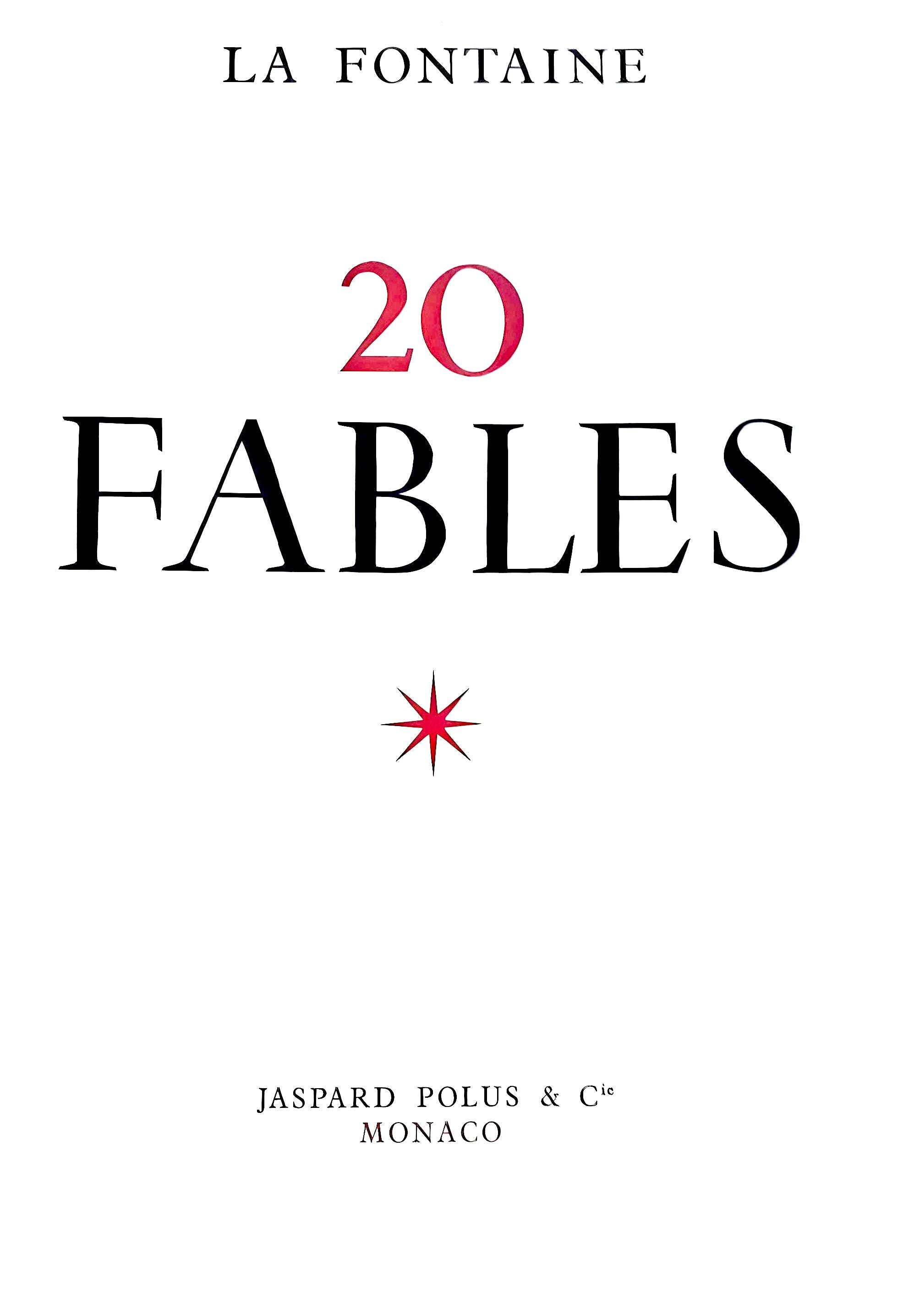 Roger Chapelain-Midy, Phebus et Borée, Vingt fables de La fontaine, Limited Edition Woodcut