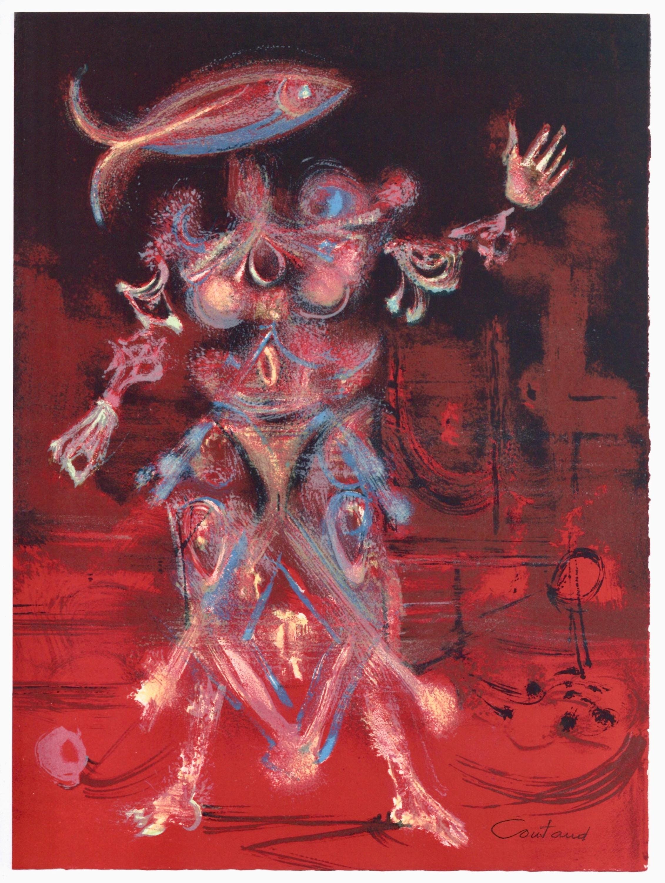 Lucien Coutaud, Composition, Variations sur l'imaginaire, Limited Edition Lithograph