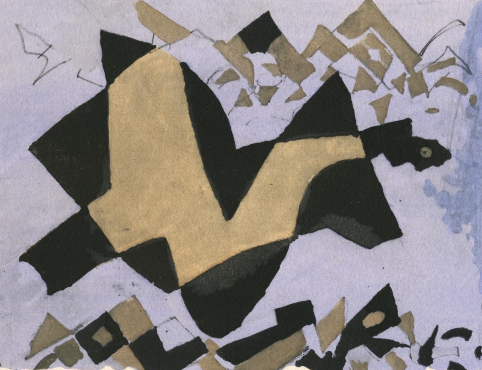 Georges Braque, Etude pour un oiseau, Georges Braque le solitaire, XXe siècle, Limited Edition Lithograph