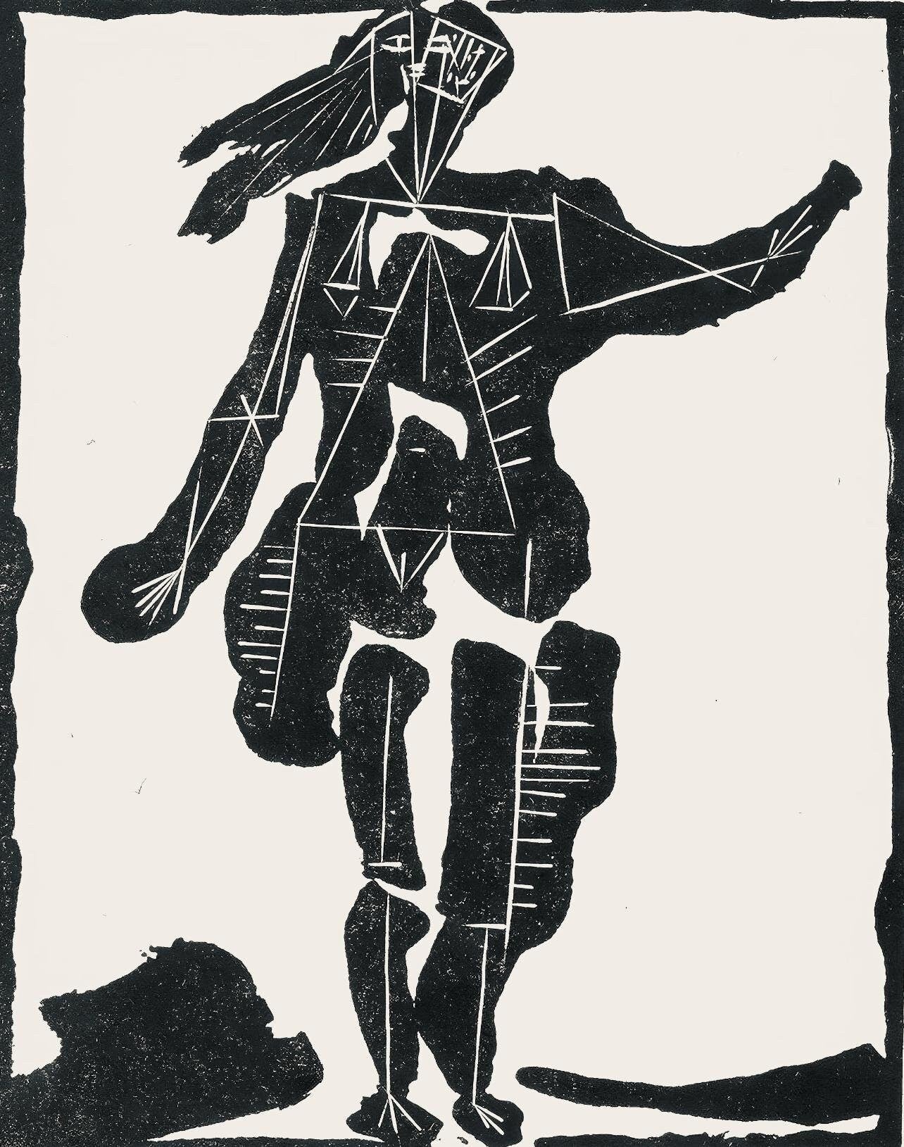 Pablo Picasso, Composition (Cramer 36; Bloch 360; Horodisch A6), Non Vouloir, Limited Edition Zincograph