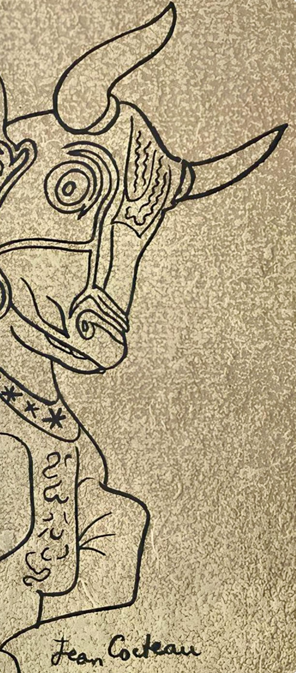 Jean Cocteau, Composition, Taureaux, Limited Edition Lithograph