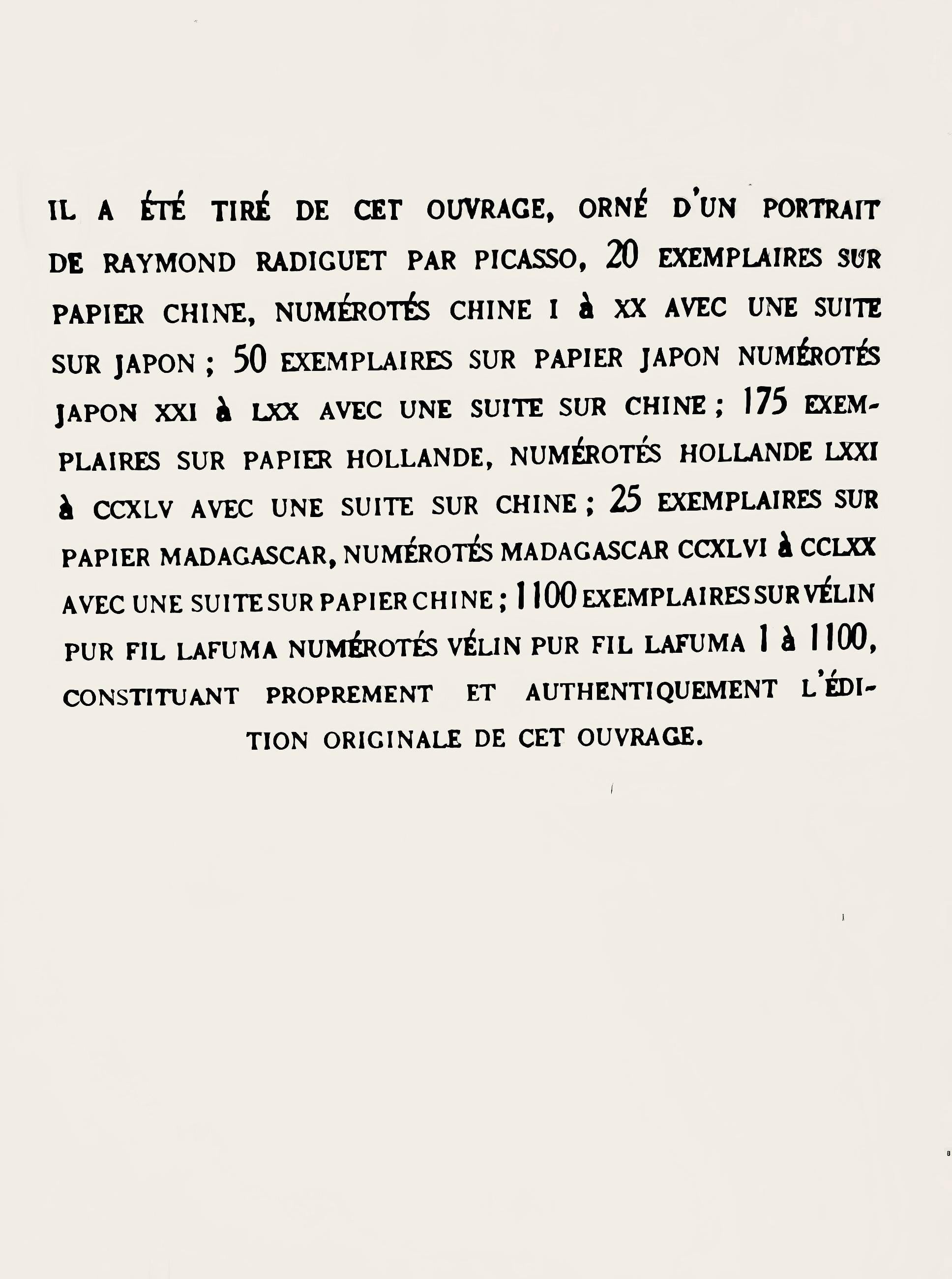 Pablo Picasso, Composition (Bloch 38; Cramer 13), Les Joues en feu, poèmes, Limited Edition Lithograph