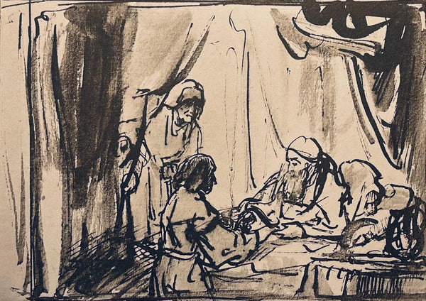 Rembrandt van Rijn, Isaac Blessing Jacob, Rembrandt, Drawings from the Bible, Limited Edition Collotype