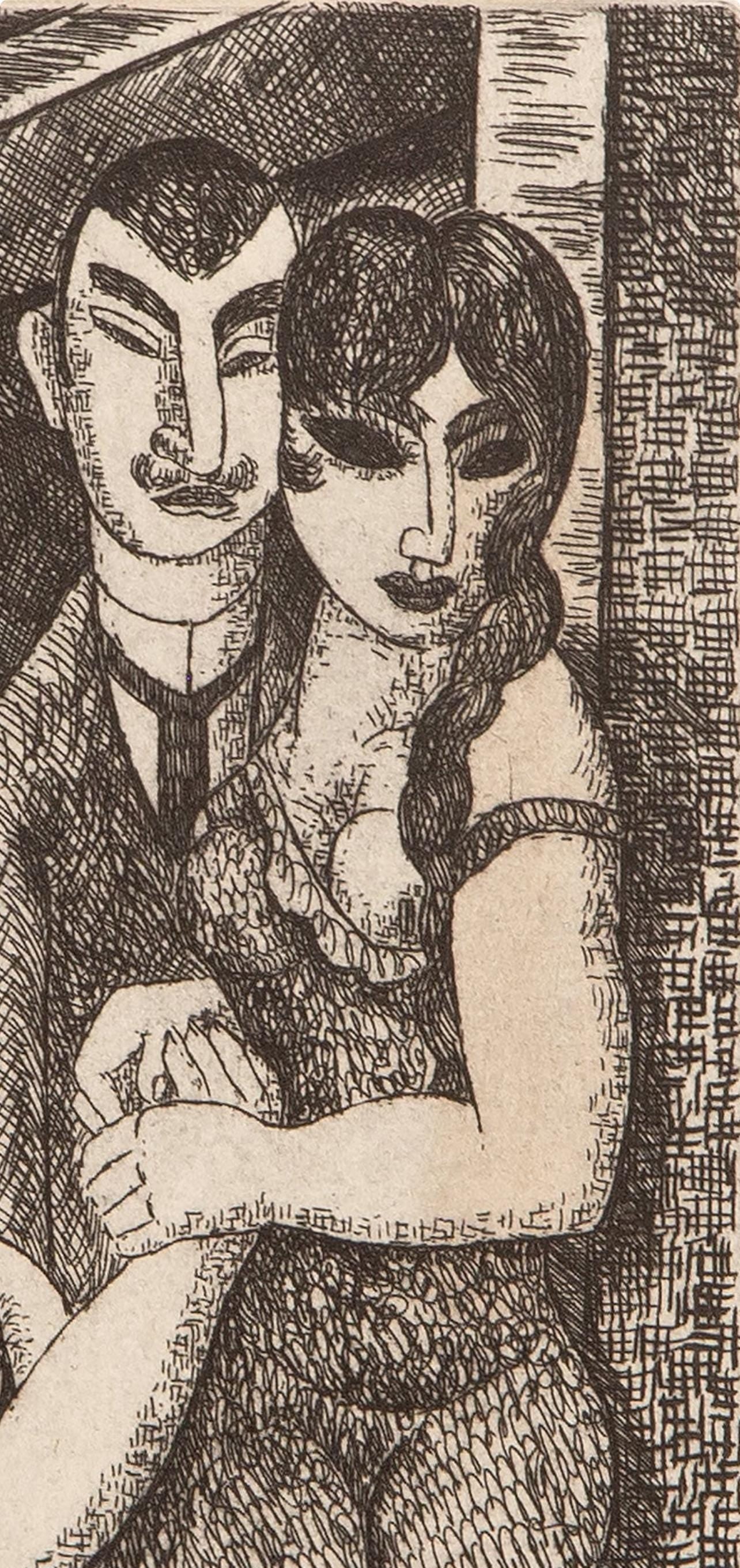 Marcel Gromaire, Composition, Vers un monde volage, Limited Edition Etching