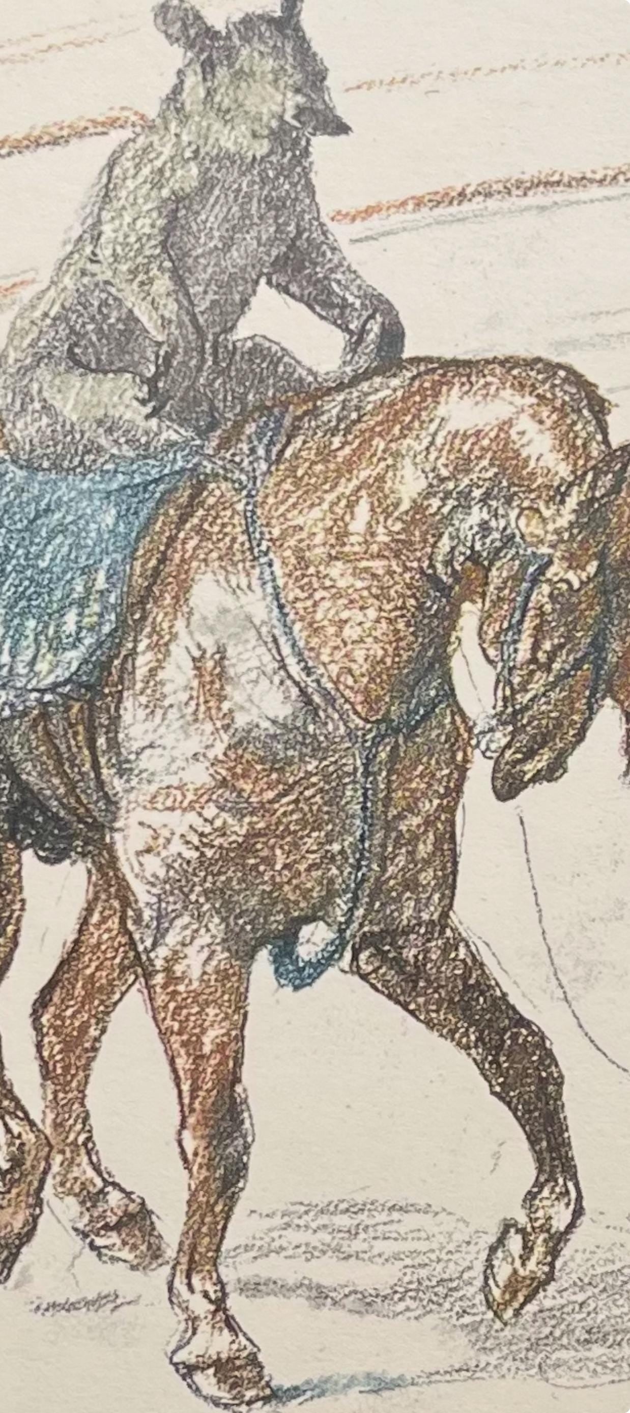Henri de Toulouse-Lautrec, Bear Performing, Henri de Toulouse-Lautrec, At the Circus, Limited Edition Lithograph