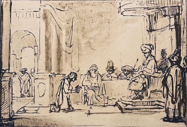 Rembrandt van Rijn, Joseph Interpreting Pharaoh's Dreams, Drawings from the Bible, Limited Edition Collotype