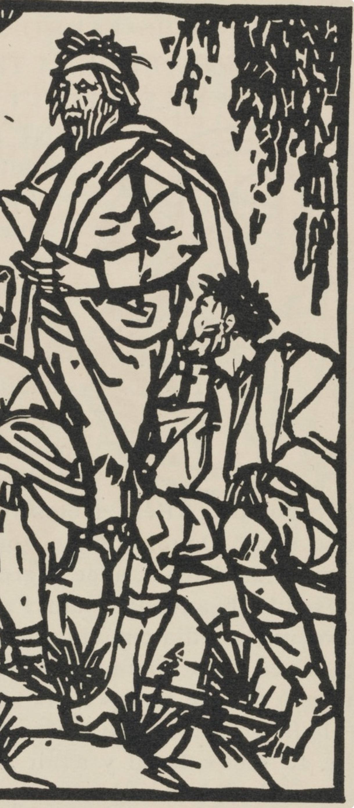 Émile Bernard, Composition (Morane, No. 100), Les Petites Fleurs de St. Françoise, Limited Edition Woodcut