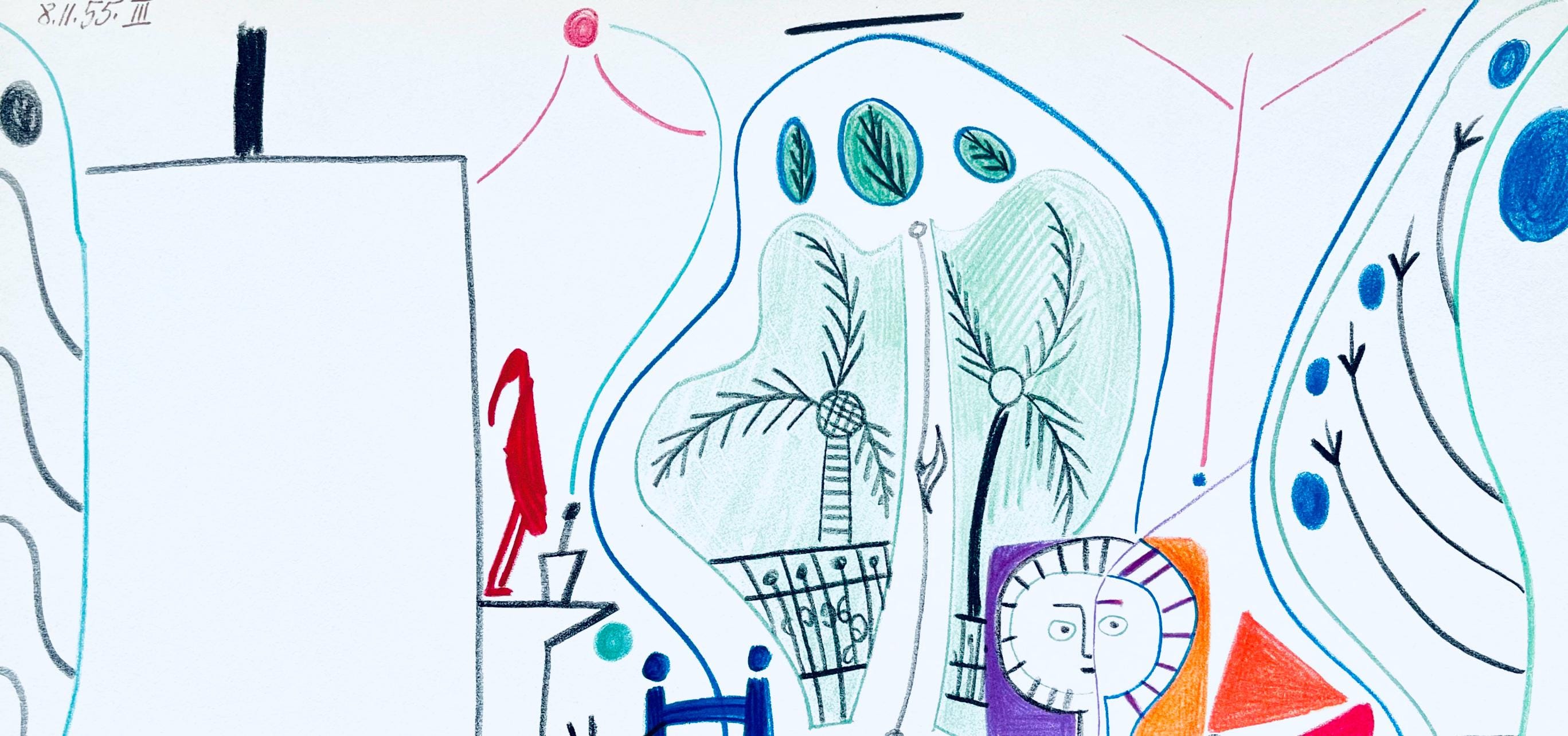 Pablo Picasso, Composition (Cramer 101), Carnet de la Californie, Limited Edition Lithograph