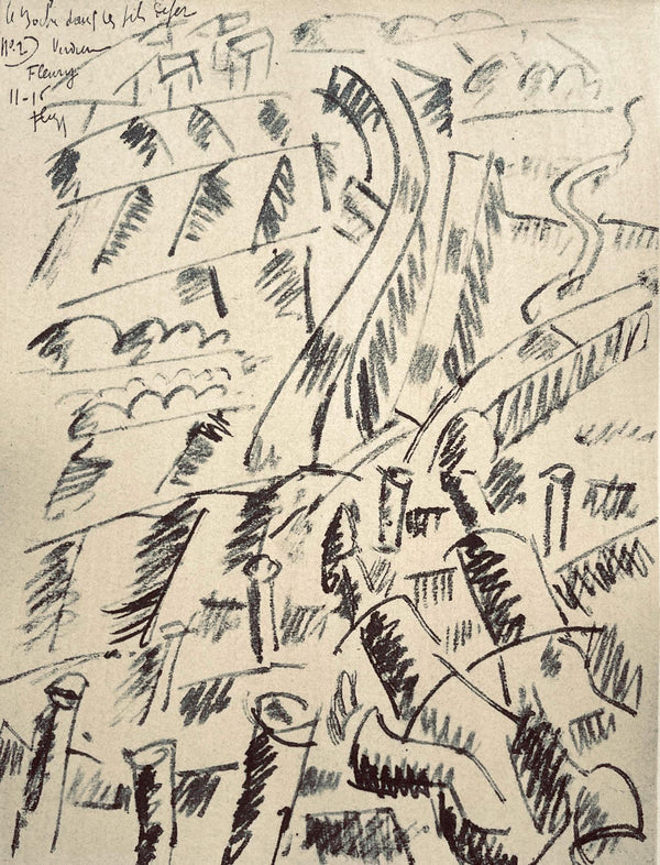 Fernand Léger, Le Boche Dans Les Fils De Fer, Fernand Léger, Dessins de Guerre, Limited Edition Lithograph